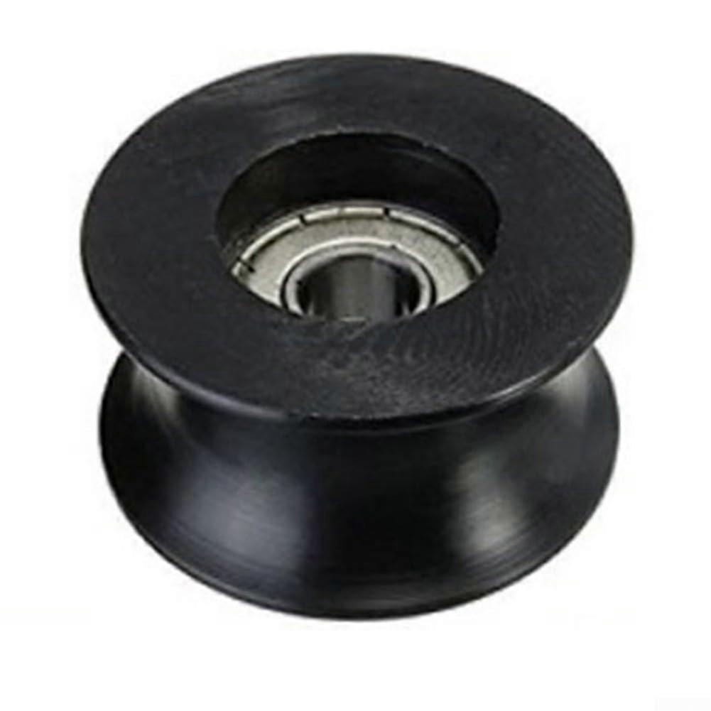U-shaped Nylon-Coated Pulleys 4-Pack Durable Low-Friction Wheels For Belt Drive Systems