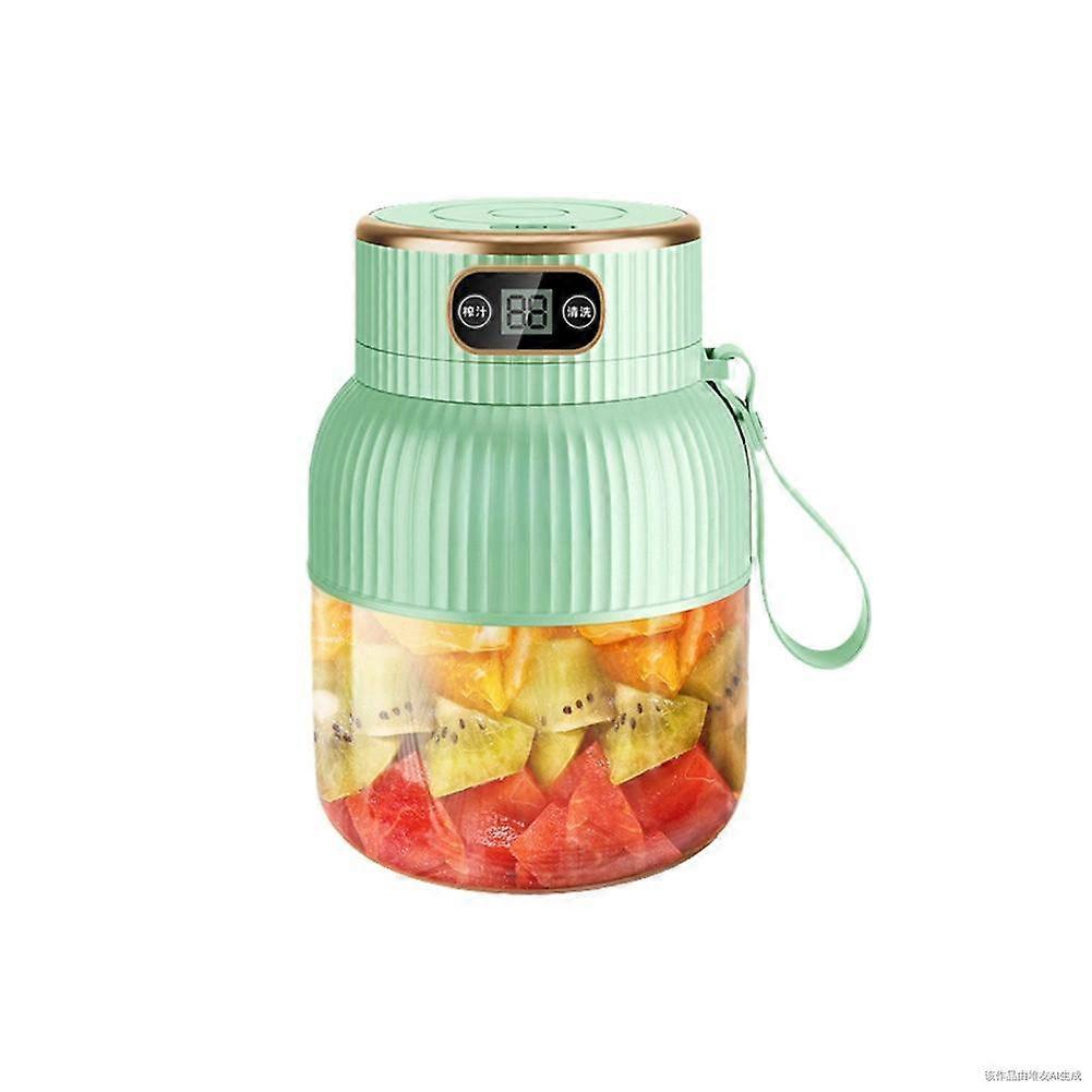 Portable Juicer USB Rechargeable with Digital Display 600ml Large Capacity for Smoothies Milkshakes Travel Office Home Use