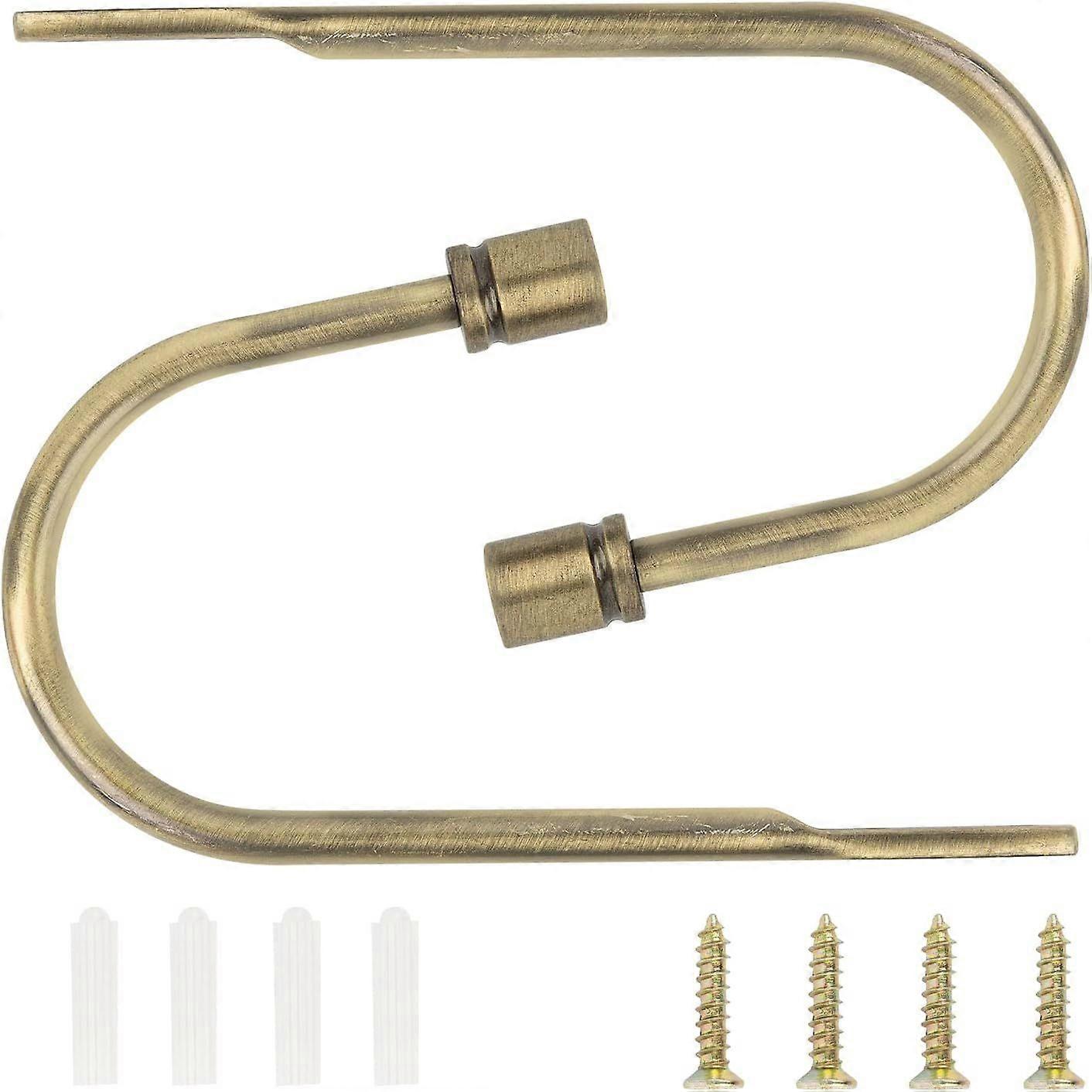 Curtain Tiebacks Hooks Curtain Holdbacks Drapery Curtain Tiebacks Metal U Curtain for Bedroom Living Room - Bronze