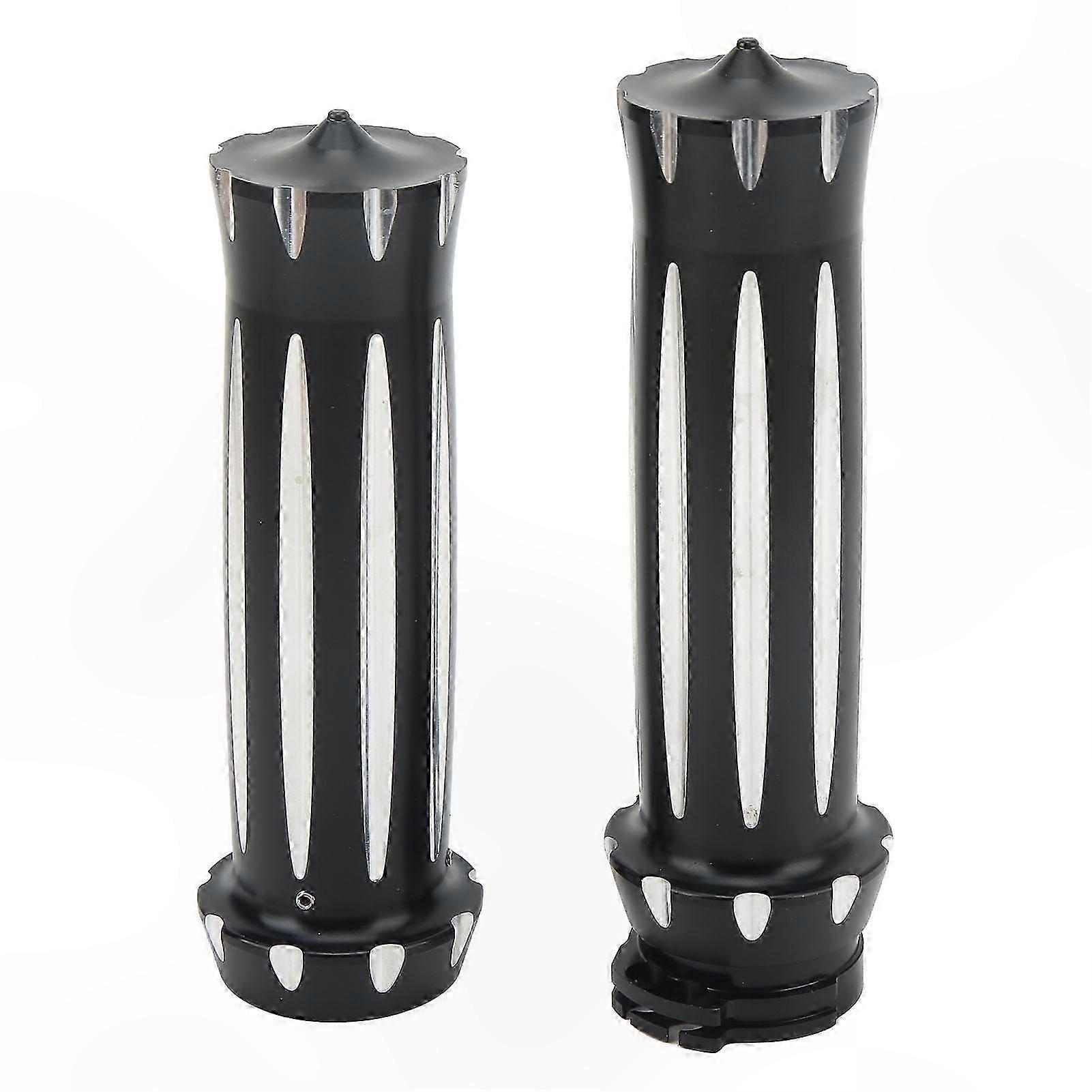 Universal Motorcycle Handlebar Grips, 25mm CNC Aluminium Alloy Throttle Controls, 2 Pack