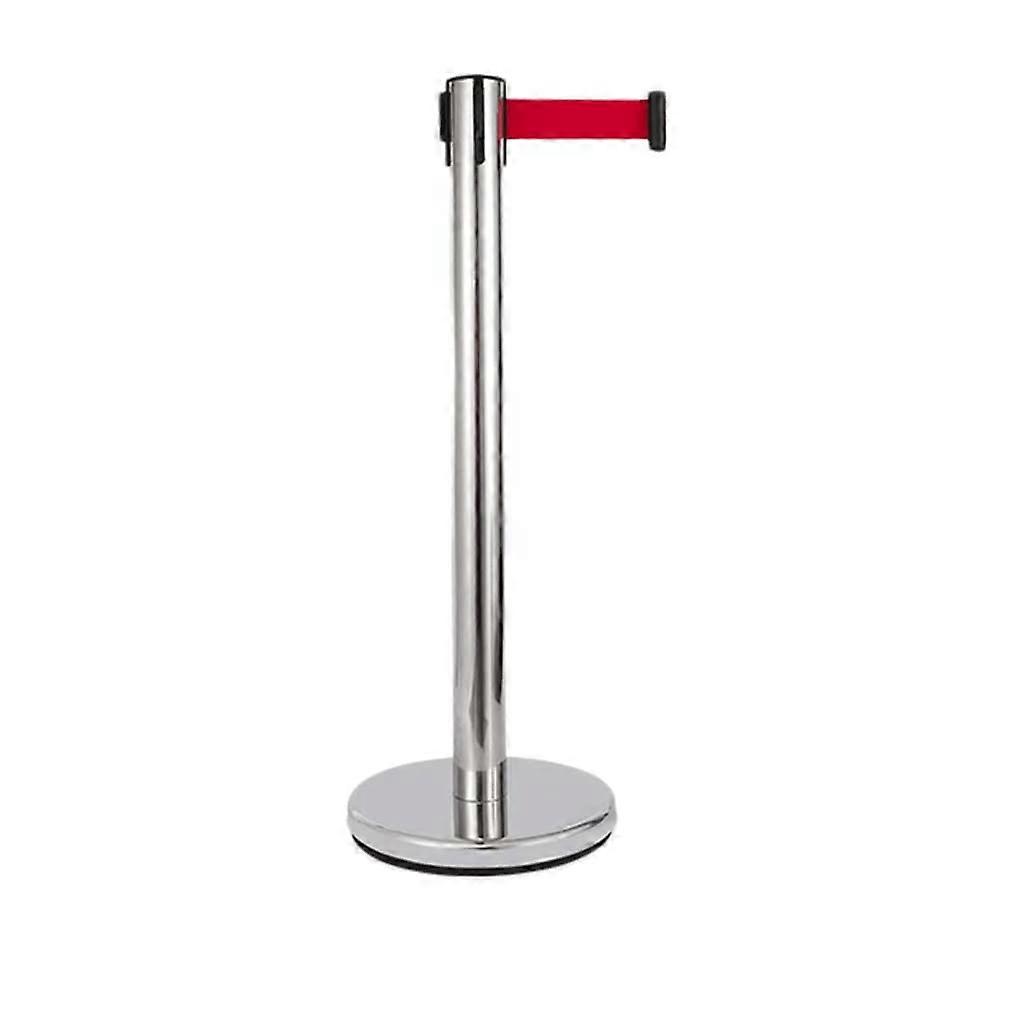2Pack Stanchion with 6.5 Foot Retractable Belt Easy Connect Assembly Heavy Duty Crowd Control Stanchions for Crowd Control,Silver2 Pcs Silver 2 Pcs