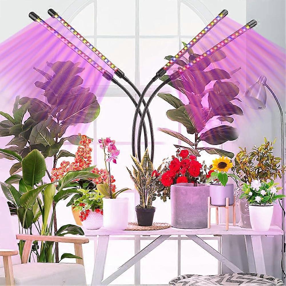 Lampe de culture à LED, 80W (4X20W) T8 1.3Ft 40Cm, Spectre complet, Design connectable, Minuterie, En V