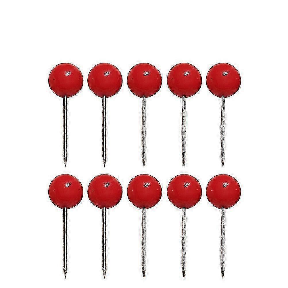 500Pcs Red Push Pin Round Ball Head Map Tacks with Stainless Steel Point for Office, Home & DIY Bulletin Boards