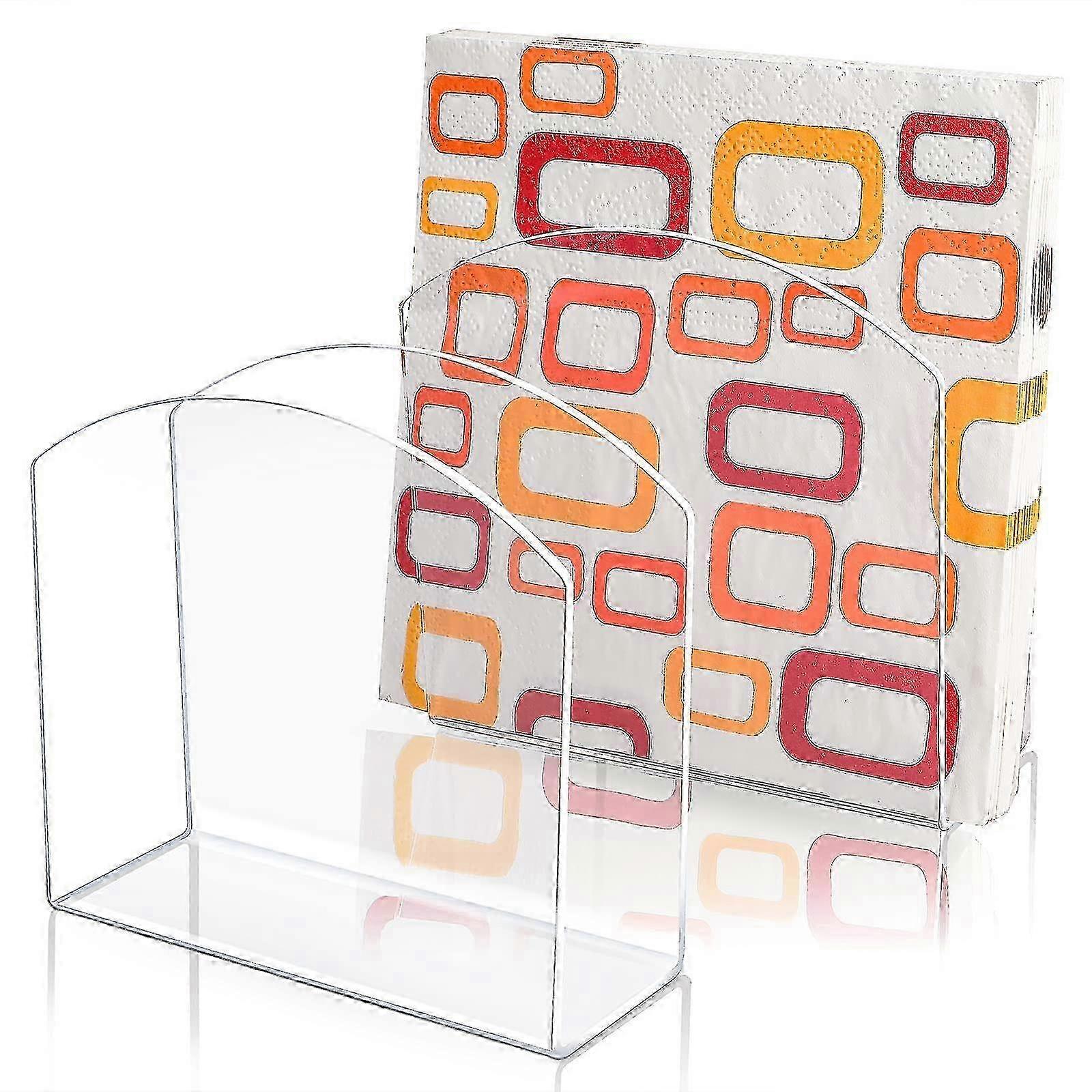 Kirkkaat akryylilautasliinatelineet koti- ja ravintolakäyttöön - 2 kpl setti kestävää ja tyylikästä pöytäjärjestelijää