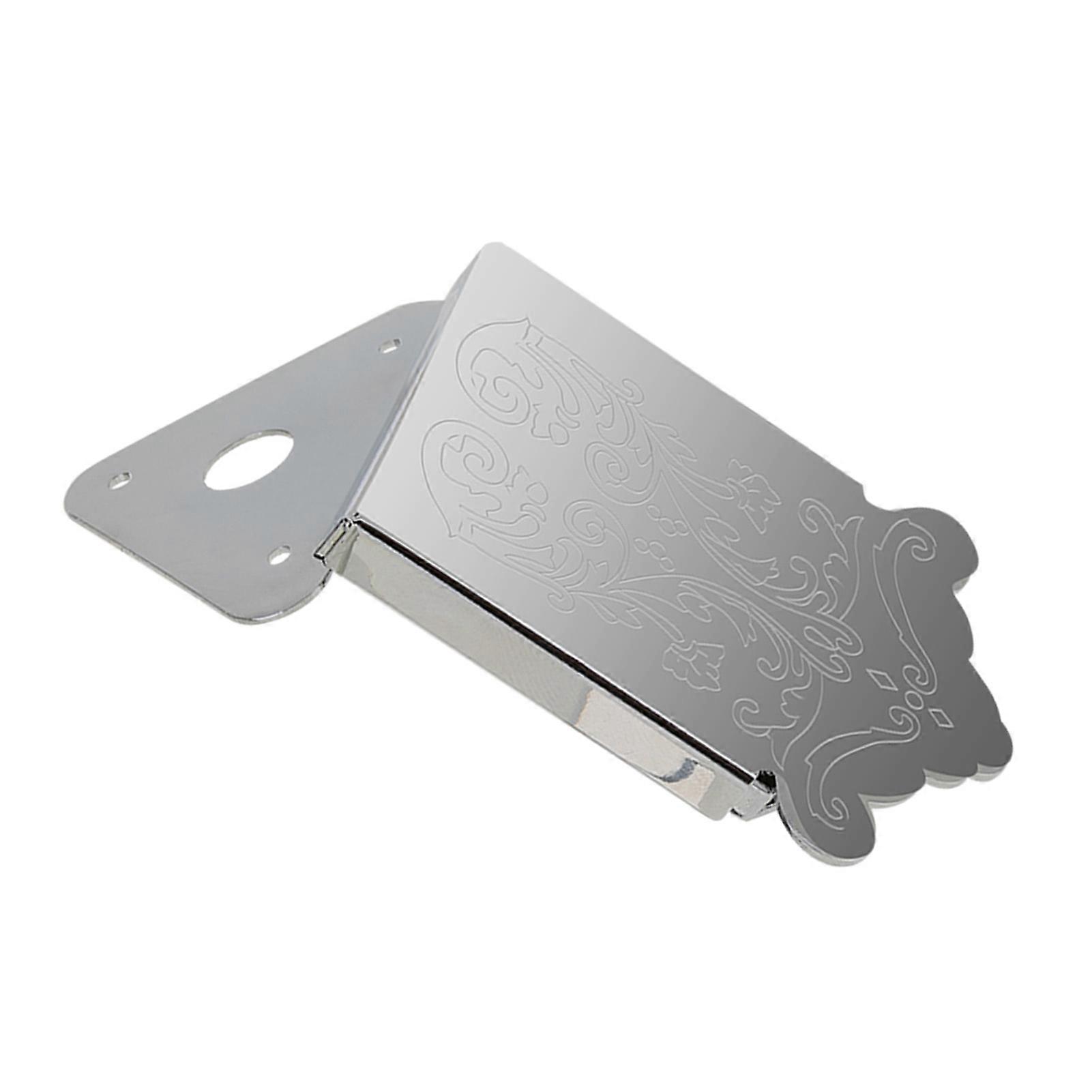 Mandolin Tailpiece with 3 Screws Silver Iron 42g Replacement Part