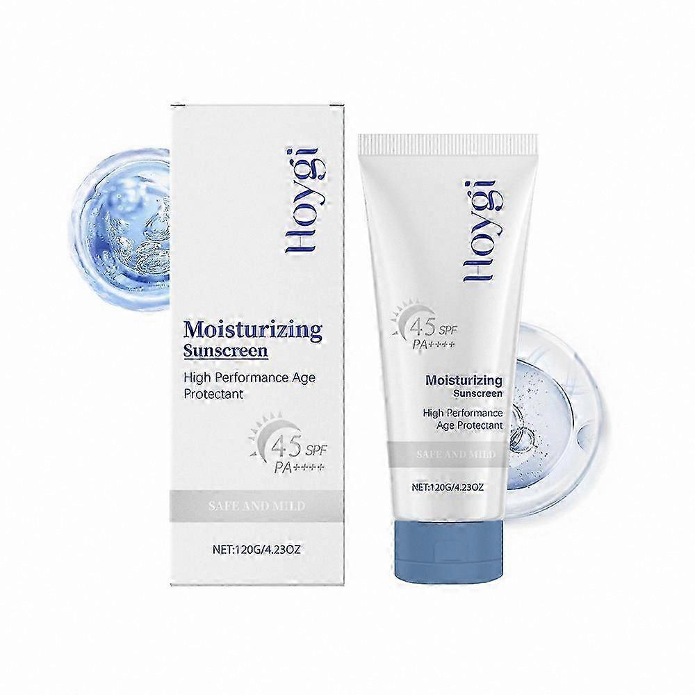 Broad-Spectrum SPF45 Face Sunscreen with Light Moisture - Waterproof & Sweatproof Formula for Outdoor Activities