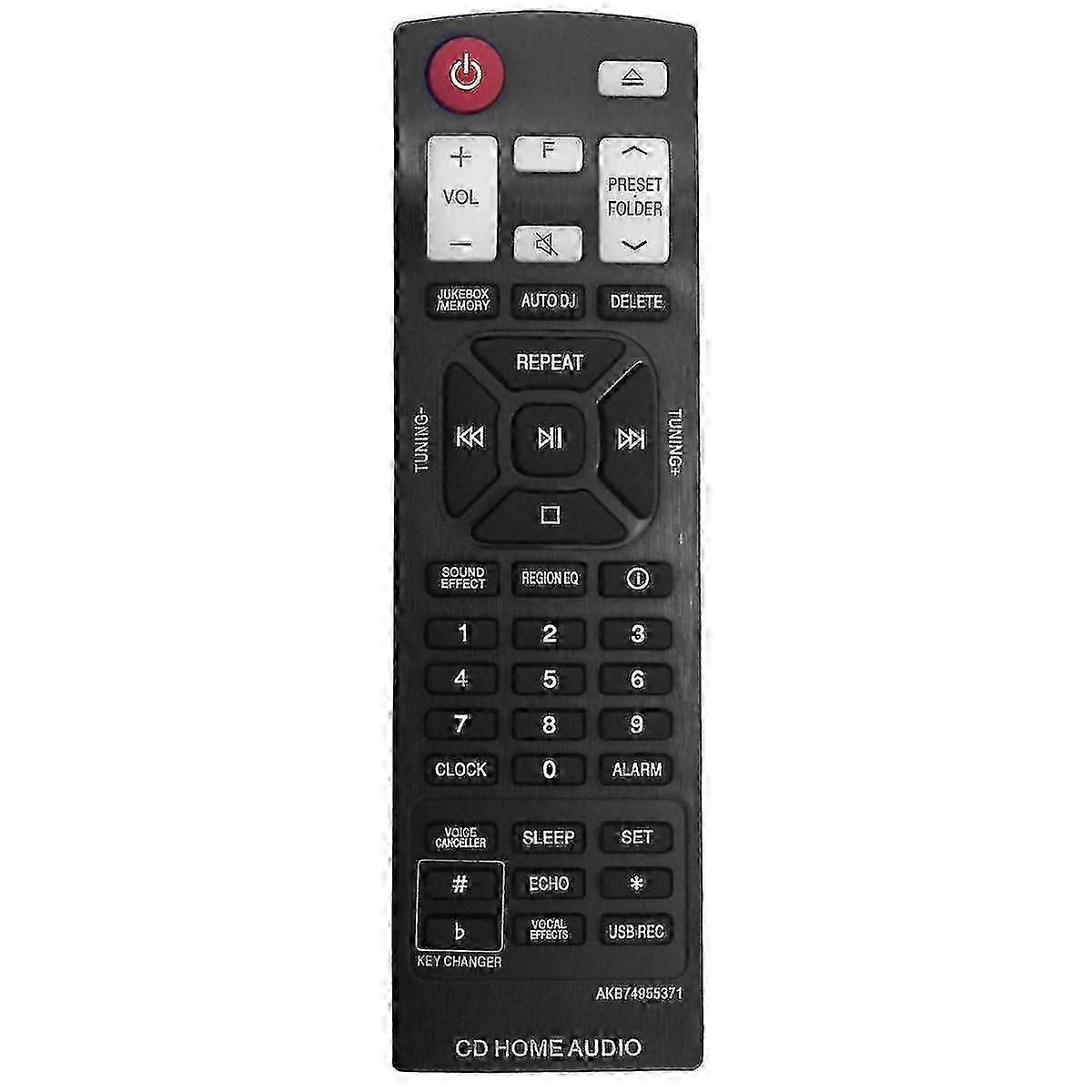 Replace AKB74955371 Remote for LG Mini CD Home Audio Hi-Fi System Remote AKB74955371
