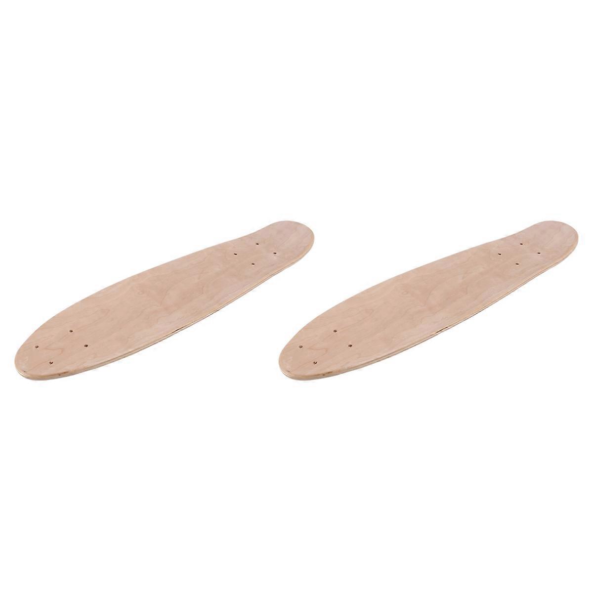 2pcs 22Inch Blank Skateboard Deck Natural 55.5X15cm Maple Banana Sliding Cruising Skating Single Roc