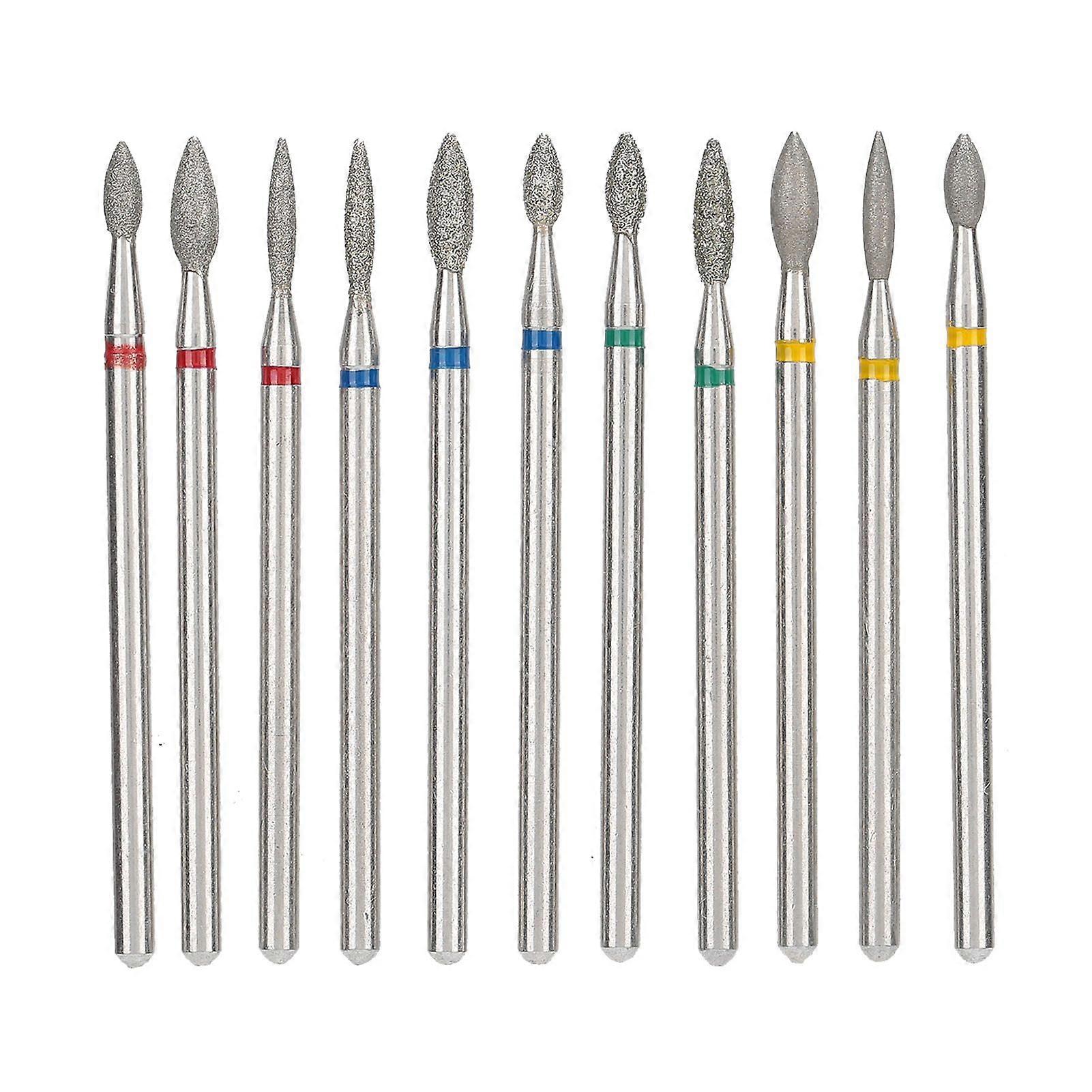 11Pcs Nail Drill Bit Emery Professionsal Exfoliating Polishing Burr Manicure Tools