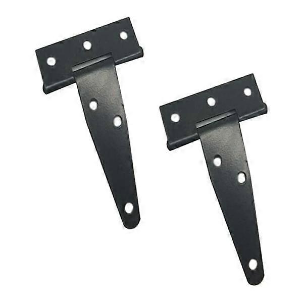 2 Pieces 3 Inch Black Paint Galvanized Hinge T-shaped Triangular Hinge T-shaped Metal Iron Rustproof Door