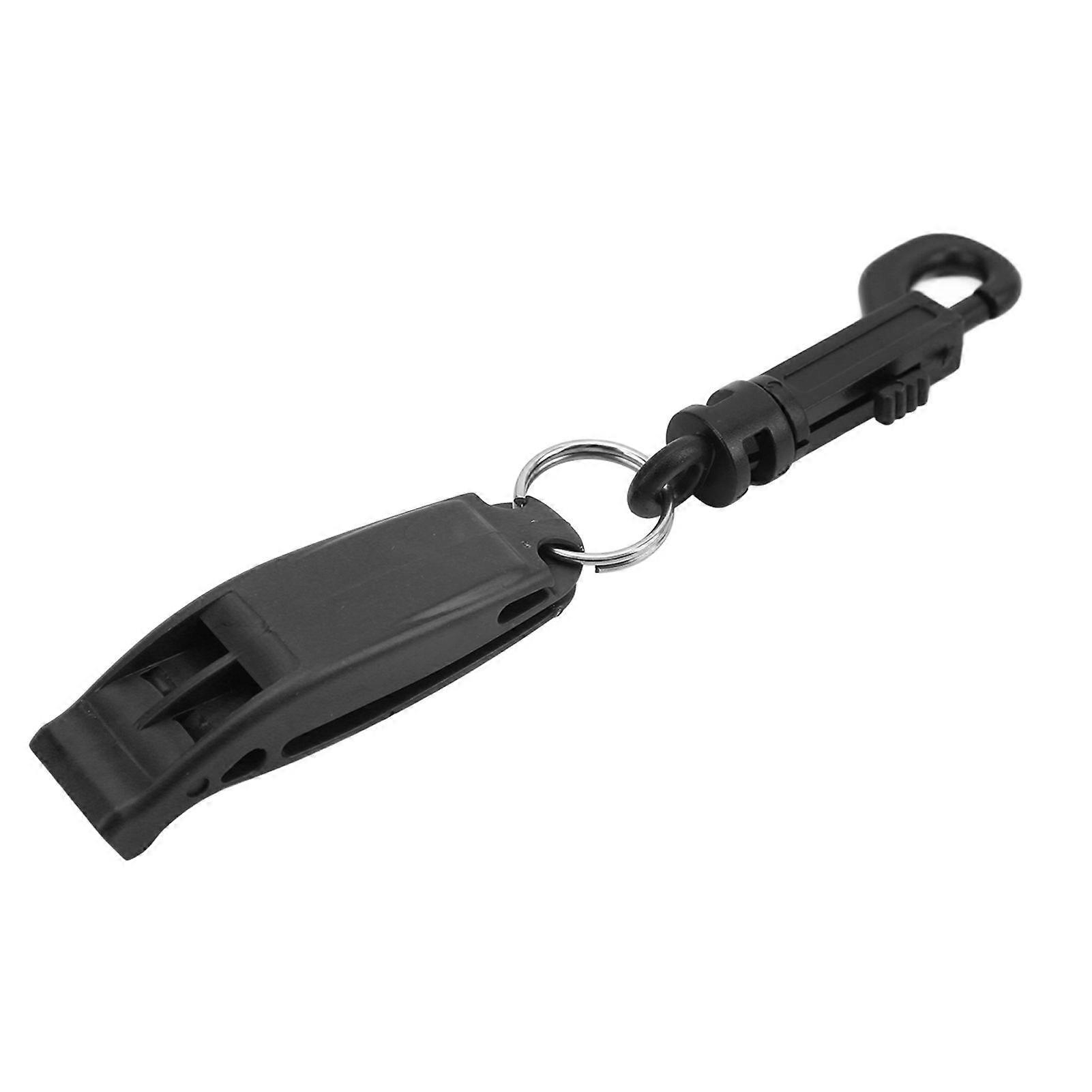 Emergency Whistles High Decibel Safety Whistle with Hook for Outdoor Kayaking Boating Camping HikingBlack