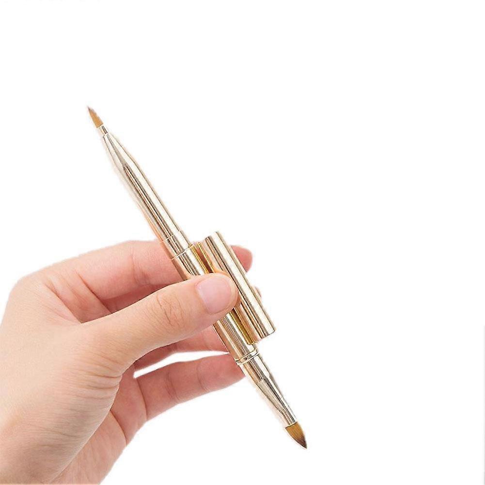 Double-Head Lip Brush for Natural Gradient Makeup with High-Quality Soft Bristles & Portable Design