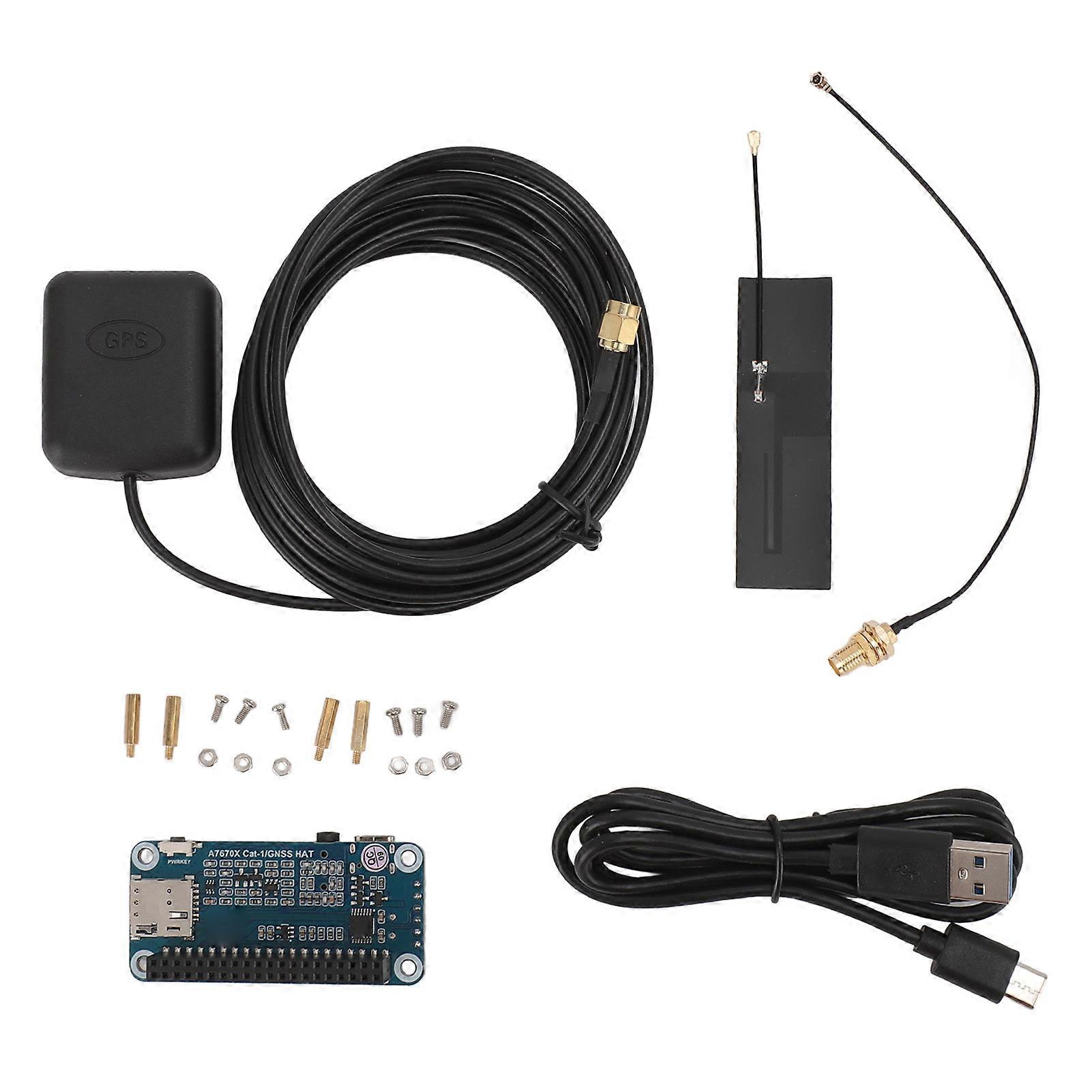 GSM GPRS GNSS HAT A7670E Module for RasPi 40PIN GPIO with GPS Antenna Assembly