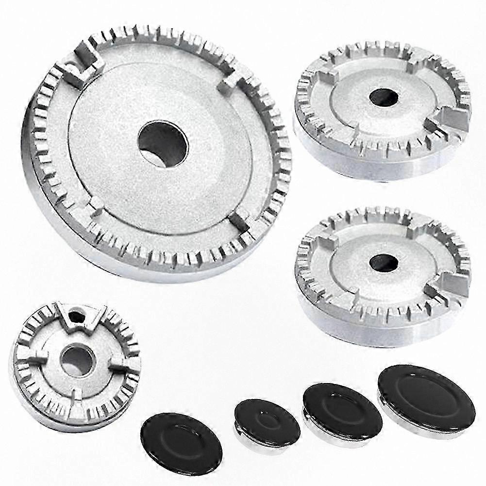 Stove Burner Flame Cap and Cooktop Crown Replacement for Oven Hob Lid Set