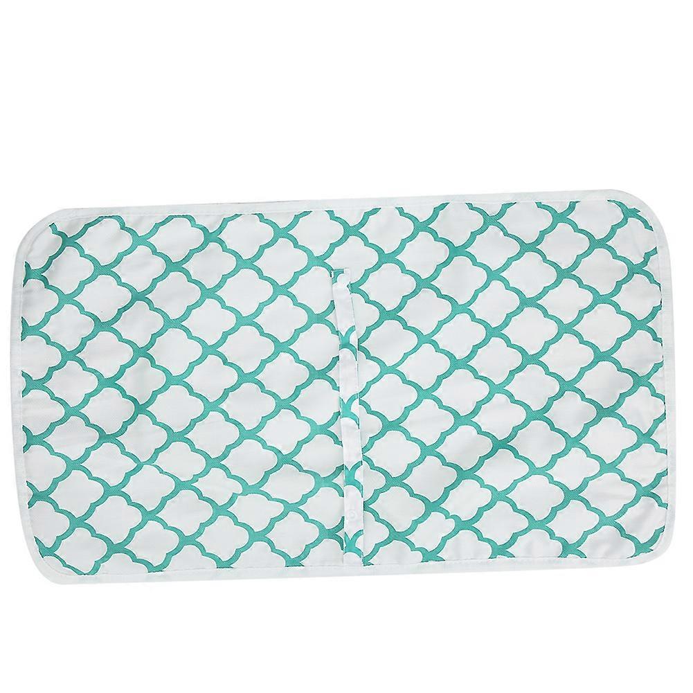 Matelas à langer multifonction pour bébé, protège-couches imperméable et anti-urine, motif géométrique vert