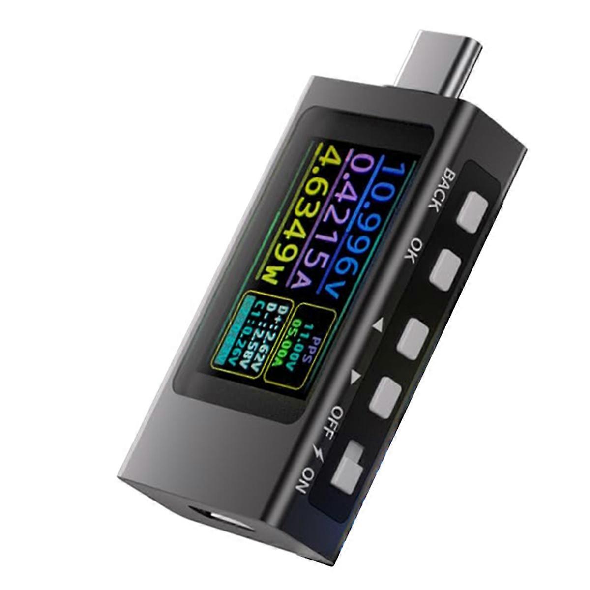 USB C Power Meter Tester,USB C Tester Digital Multimeter with LCD Display,Digital Voltmeter Type C