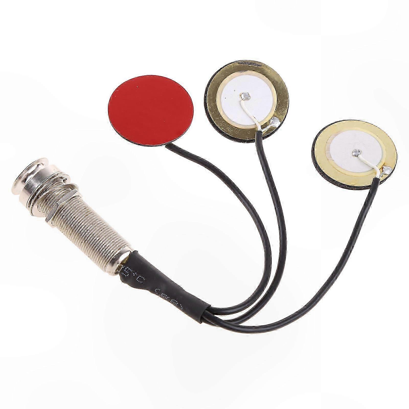 Acoustic Guitar Contact Microphone System with 3 Piezo Transducers for Kalimba & Classical Instruments Parts
