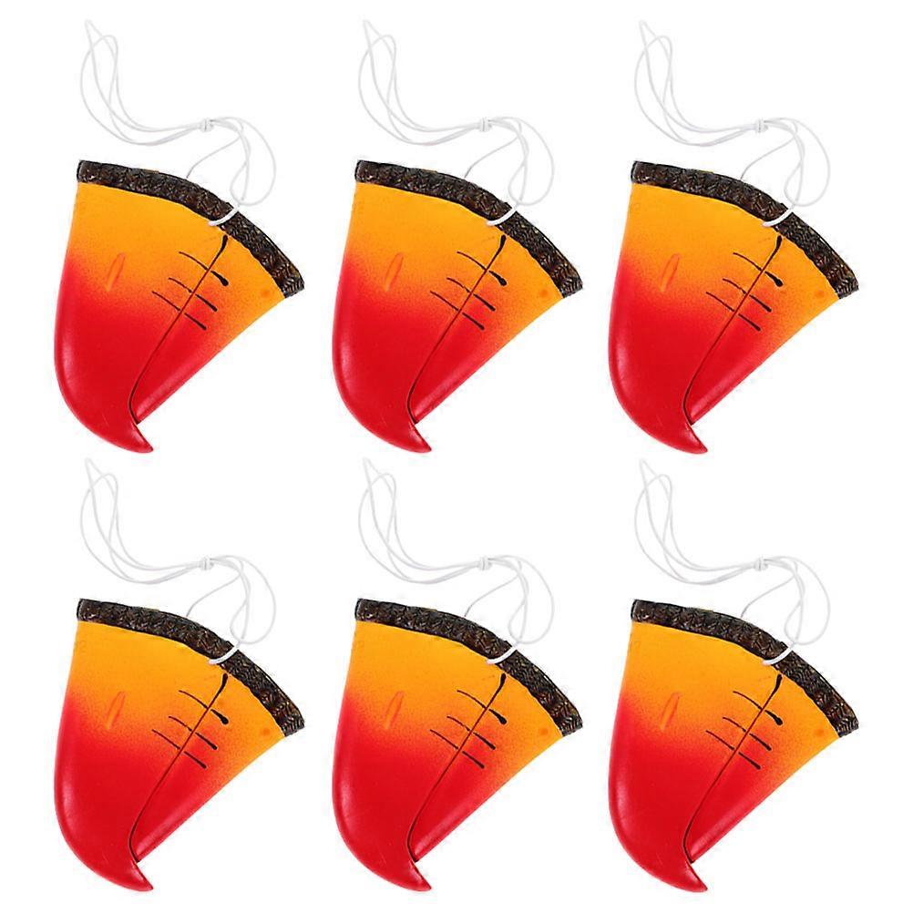 Realistic Parrot Nose Decorations for Party Use Lightweight Vinyl Multi 6 Pieces