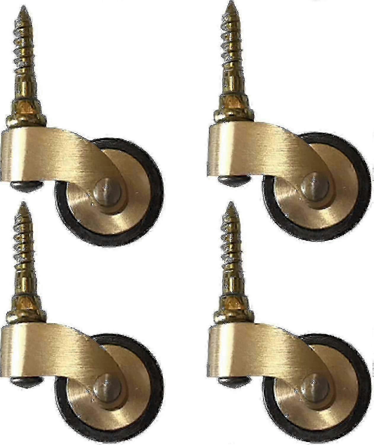 2024 عجلات أثاث نحاسية صلبة ، عجلات دوارة مطاطية على الطراز القديم ، قطر العجلة 25 مم ، سعة الحمولة 150 كجم ، مع جذع ملولب ، مناسب للبيانو L