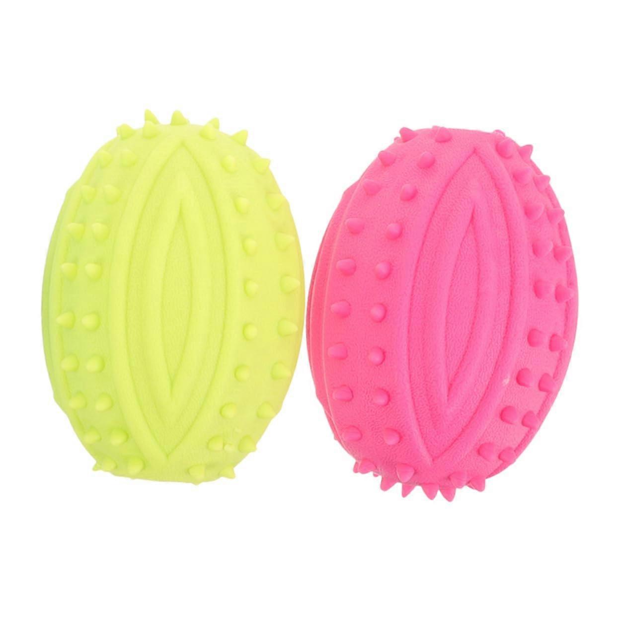 Interactive Dog Chew Toys 2Pack For Small Dogs Teething Squeaky Safe Pet Exercising Toys For Fun Playtime