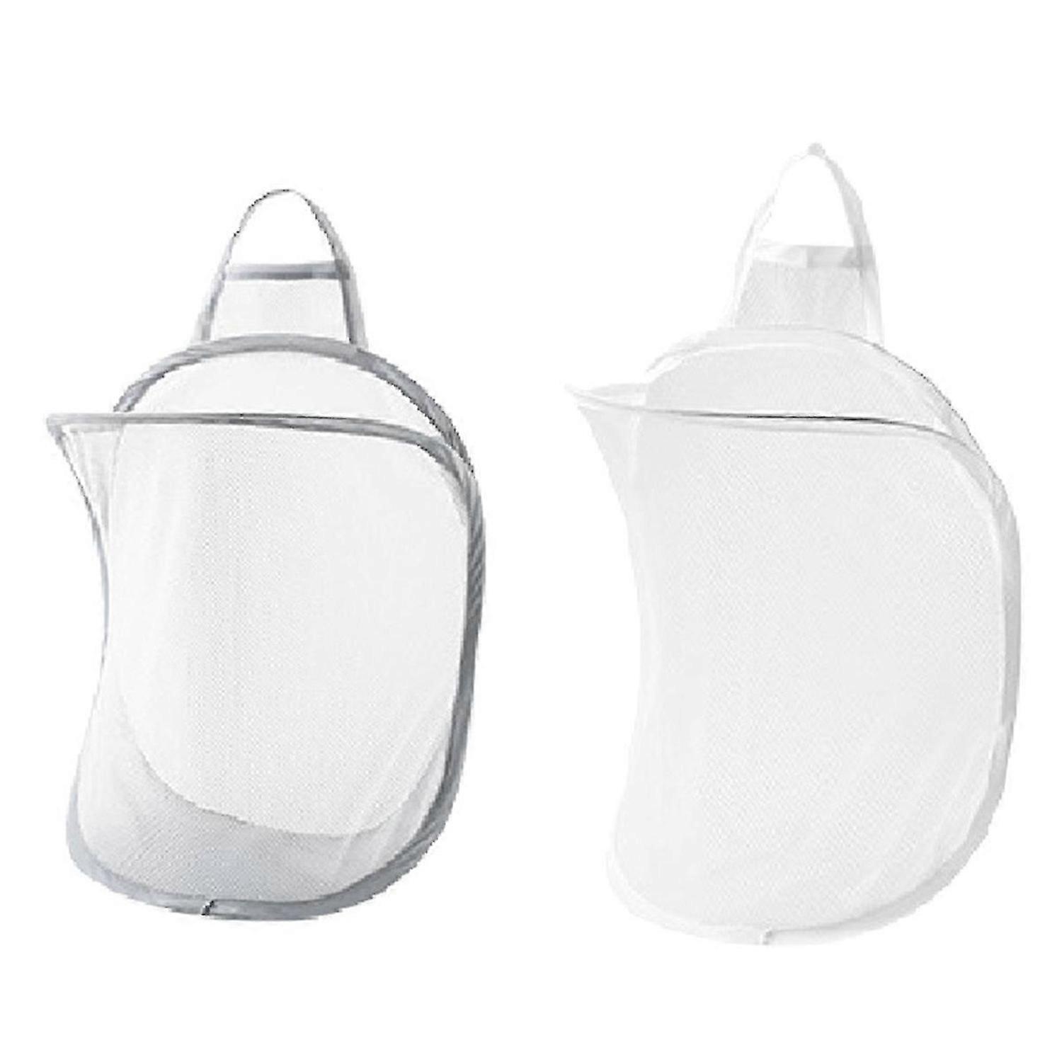 Foldable Storage Laundry Basket Organizer Dirty Clothes Mesh Bag