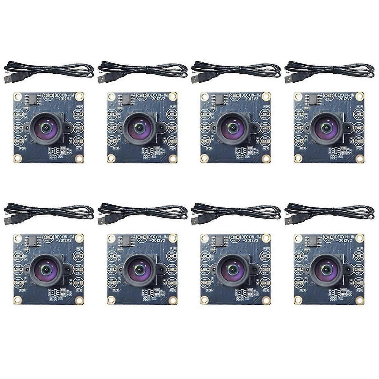 8PCS 100 Degree Camera Module 1MP OV9732 1280x720 USB Free Driver Manual Focus with 0.6 Meter Cable for WinXP/7/8/10