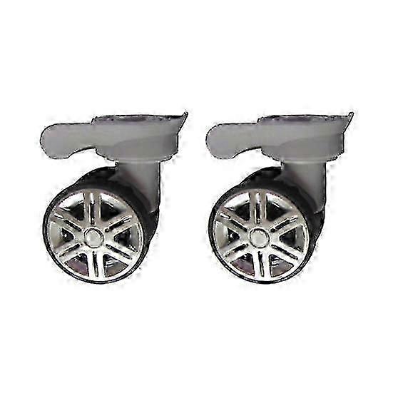 1 Pair Universal Replacement Wheels Low Noise Double-Row Large Size Trolley Case Luggage