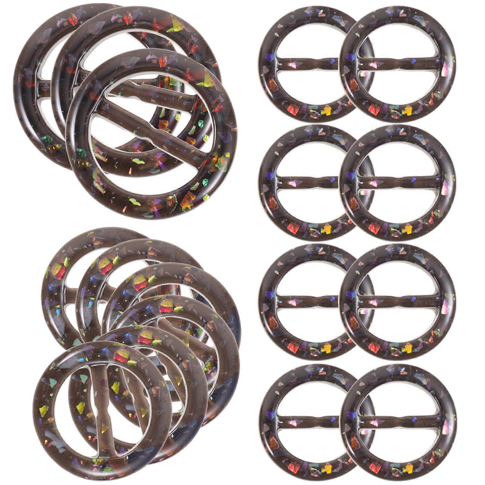 Circle Scarf Ring 30Pcs Scarf Buckle Decoration For Silk Scarves T-shirts Ideal For Dancing Parties Banquets Gifts