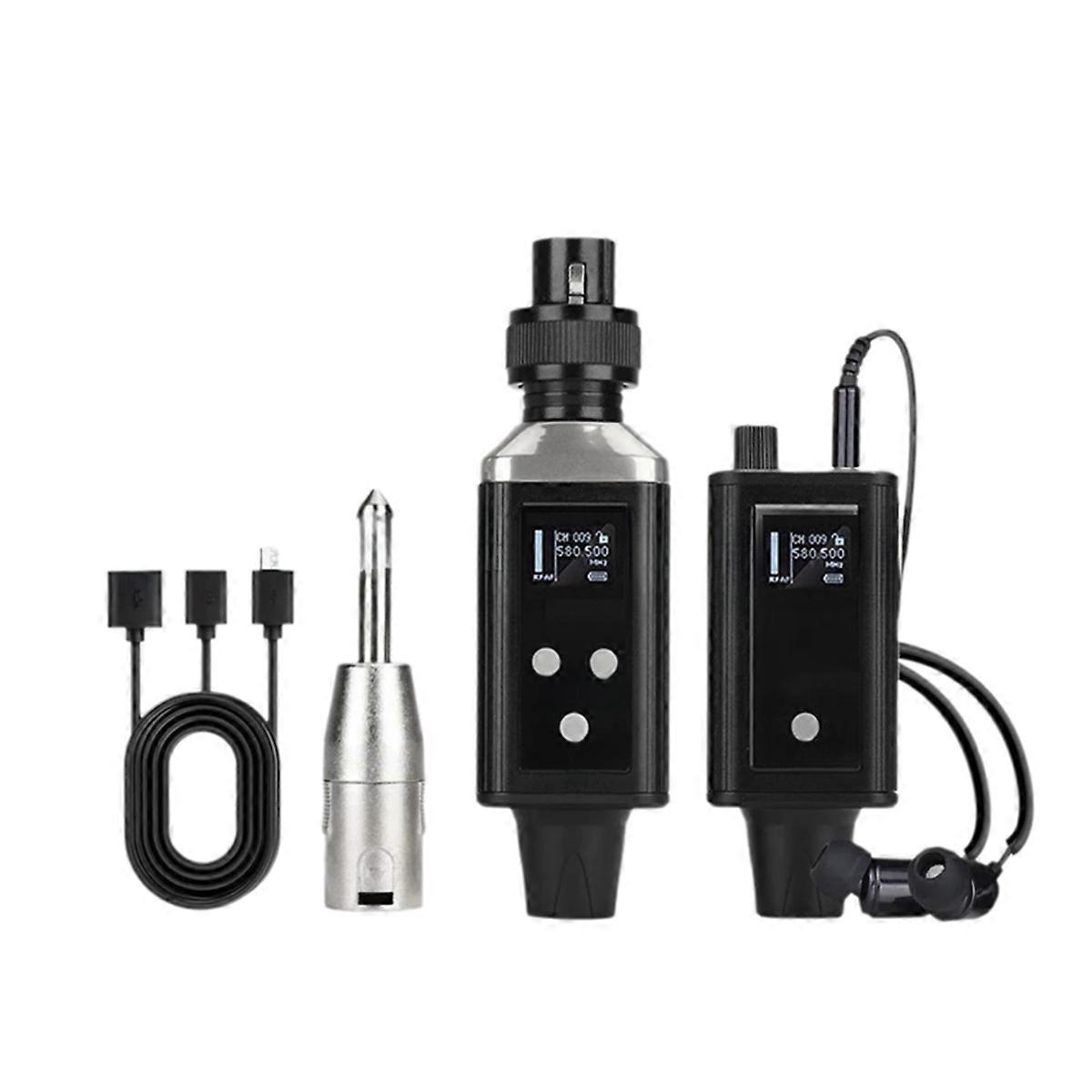 UHF Stereo Wireless Monitor System Portable Wireless Real-Time Earphones for Singer Band Rehearsal Performance