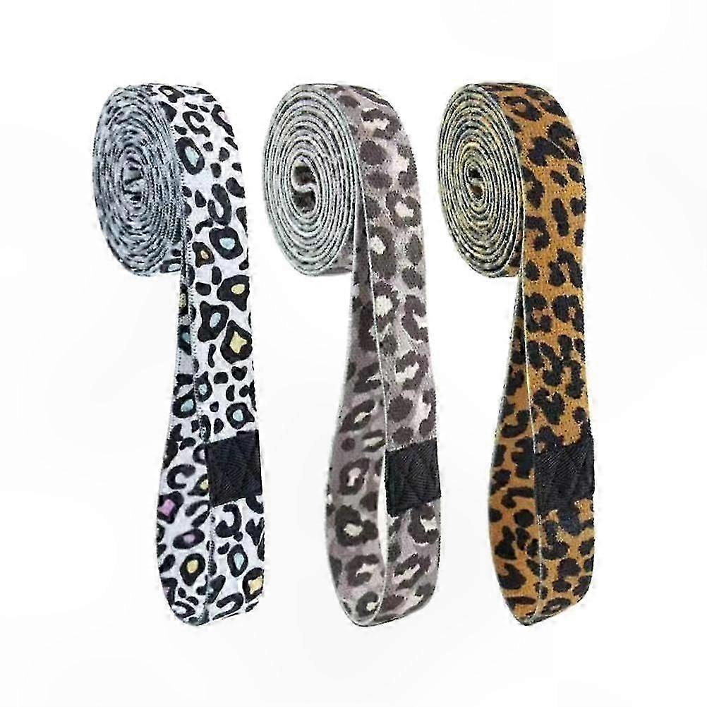 Leopard Pattern Resistance Loop Band, 208x3cm, Elastic Leg Workout Tool