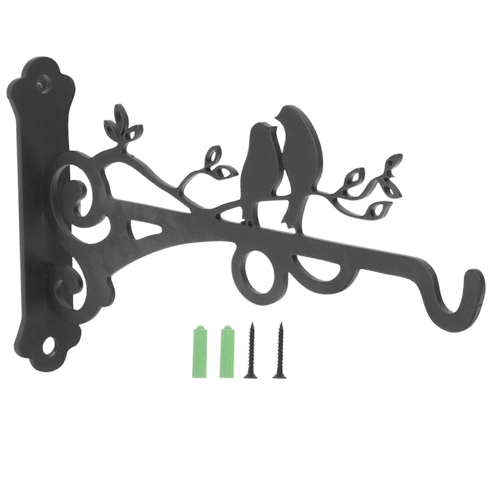 Iron Flowerpot Bracket Decorative Hanging Hook for Garden Use 1Set