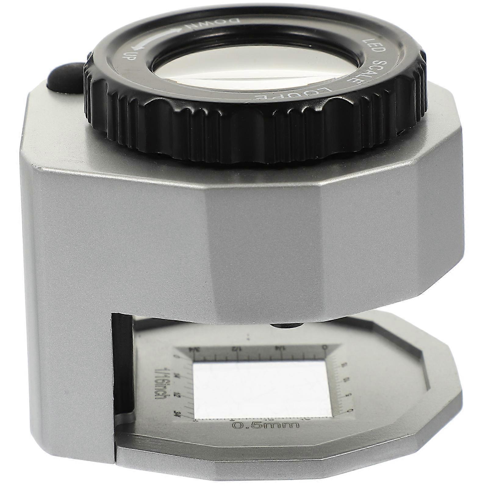 Silver Optical Glass Illuminate Jewelers Loupe for Office 1Set Portable