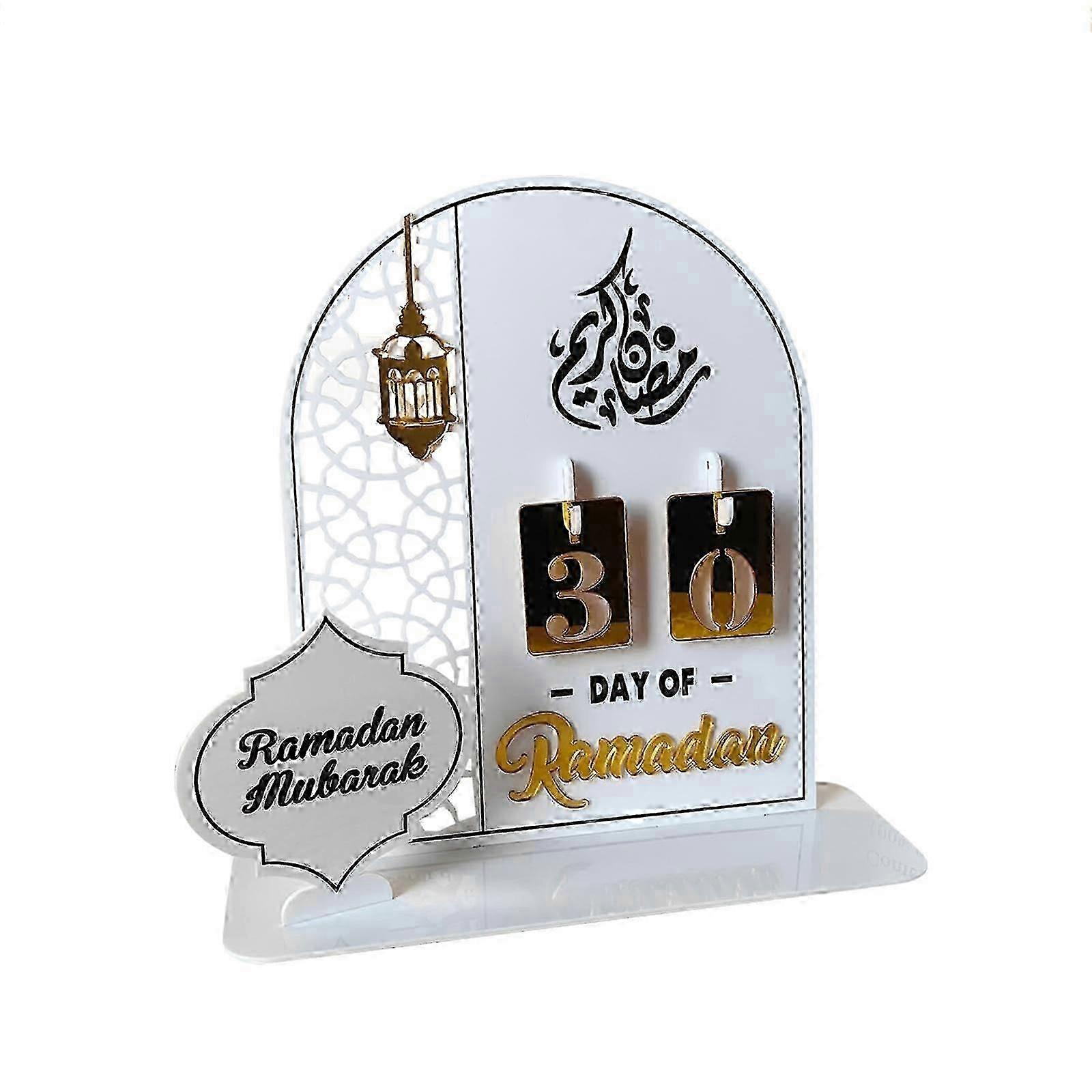 2024 Ramadan Countdown Calendar Eid Mubarak Acrylic Ornament Ramadan Decoration 2025