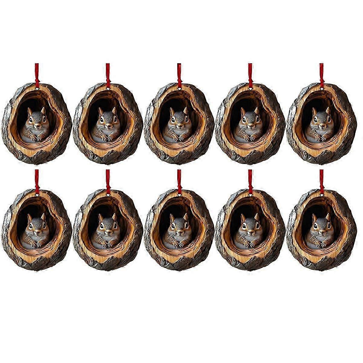 Christmas Decorations Christmas Tree Squirrel Decorations Acrylic Flat Small Pendant Hanging Sign