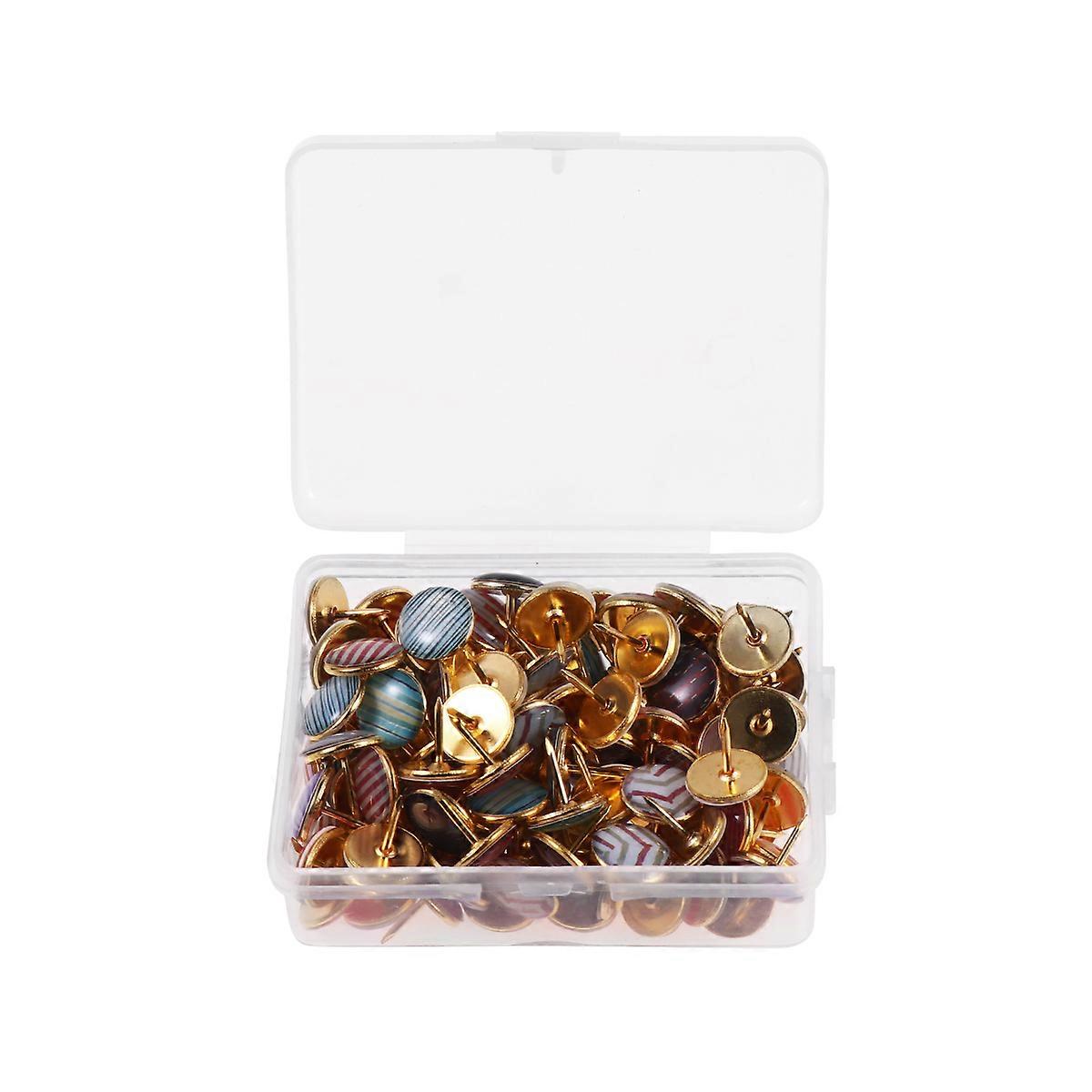 Pushpin Decorative Thumbtacks for Office Use with 120Pcs Pins