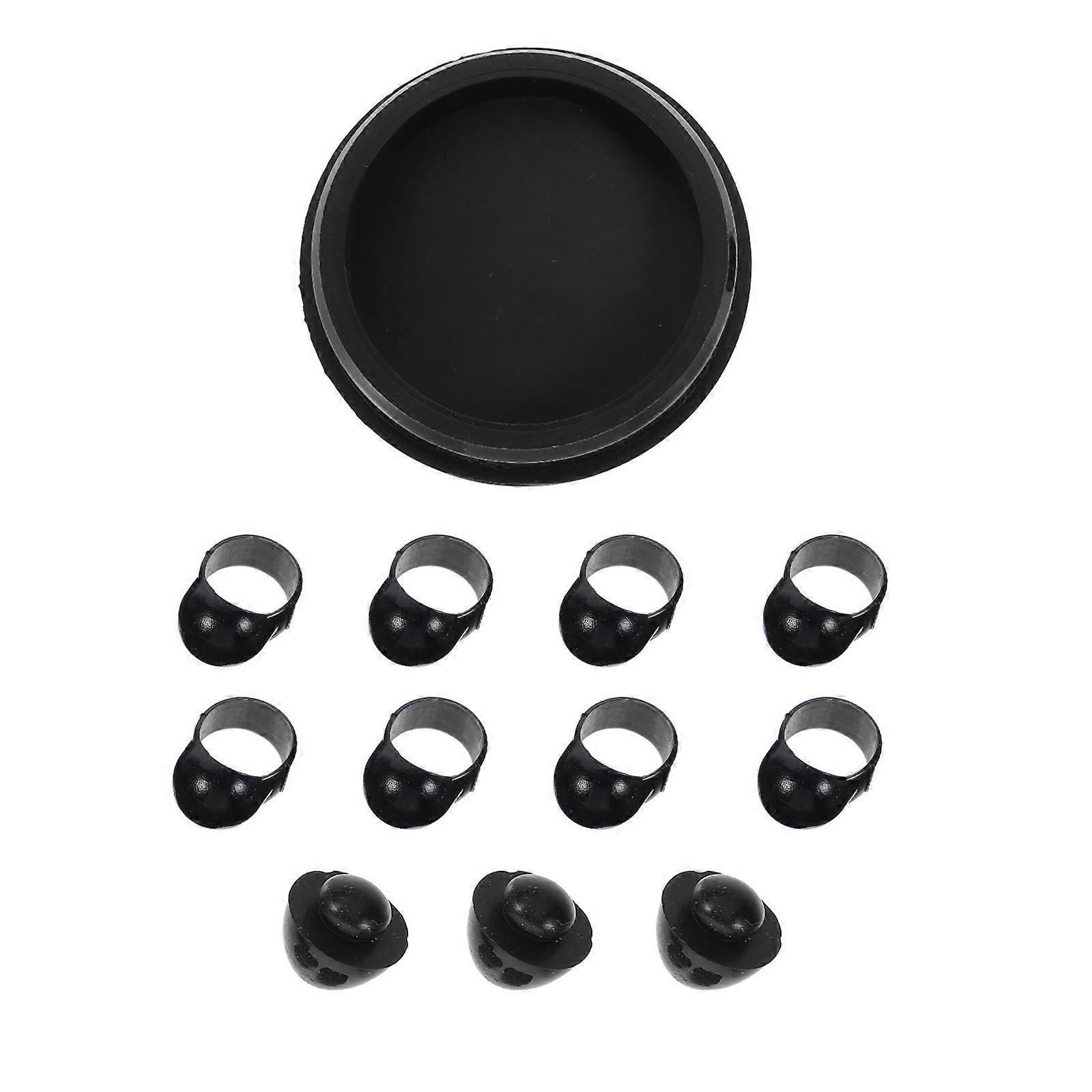 Empty Drum Accessories Set for Replacement 1Set Black Silicone Material