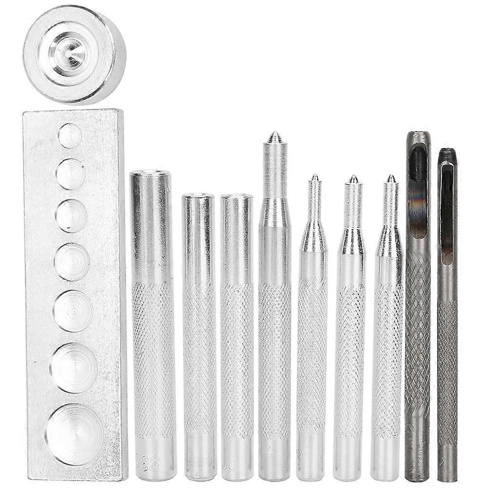 Snap Fastener Tool Kit, Hole Punch, Button Setter, 7 in 1 Basic Leathercraft Tool Kit
