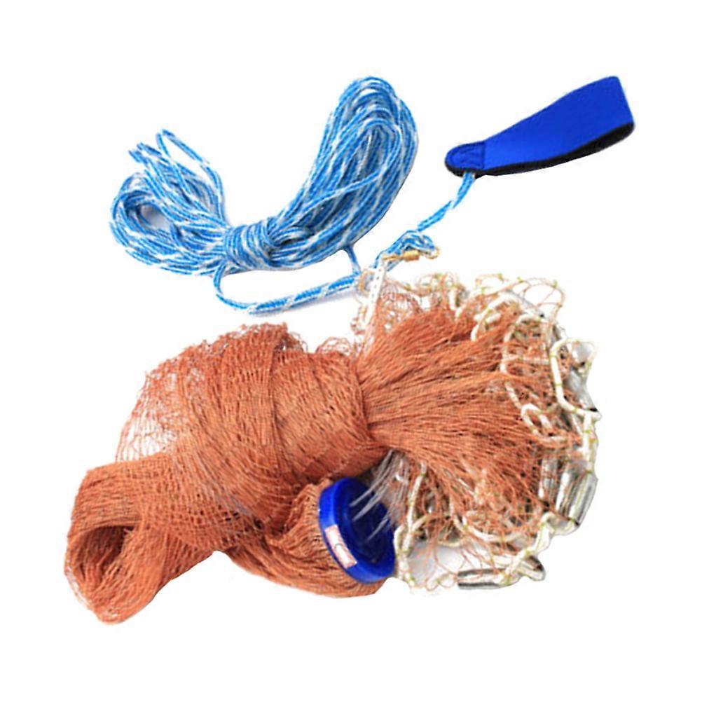 Hand Throw Net Foldable Bait Cast Trap for Crab and