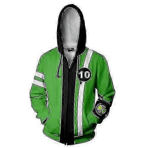 Jogo Ben 10 Força Alienígena Com Capuz Halloween Cosplay Traje Homens Impressão 3D Outono Manga Longa Com Capuz Jaqueta Com Capuz Moletom Com Zíper! ZZ28
