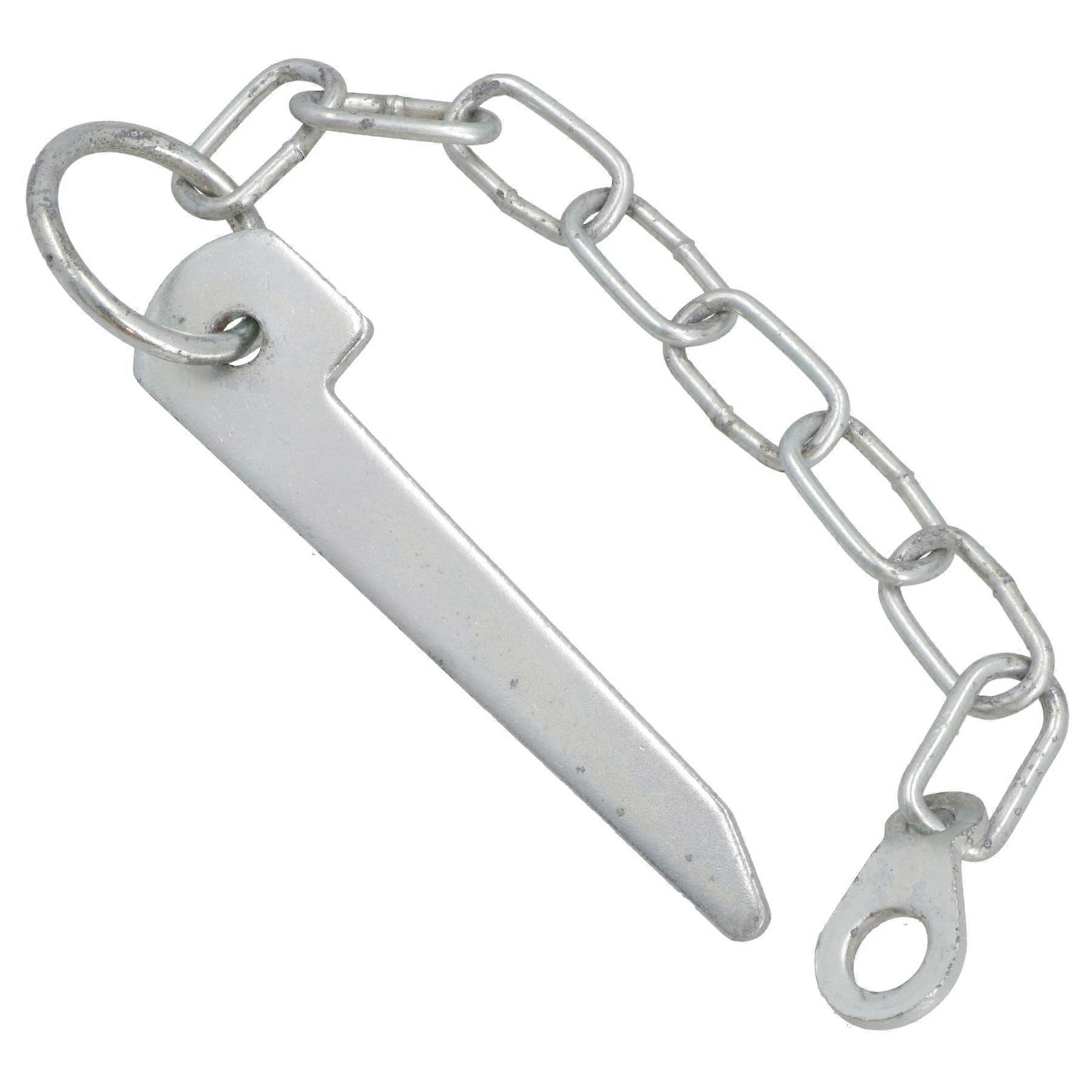 Flat Cotter Pin & Chain 115mm for Trailer Tipper Tailgate Tailboard