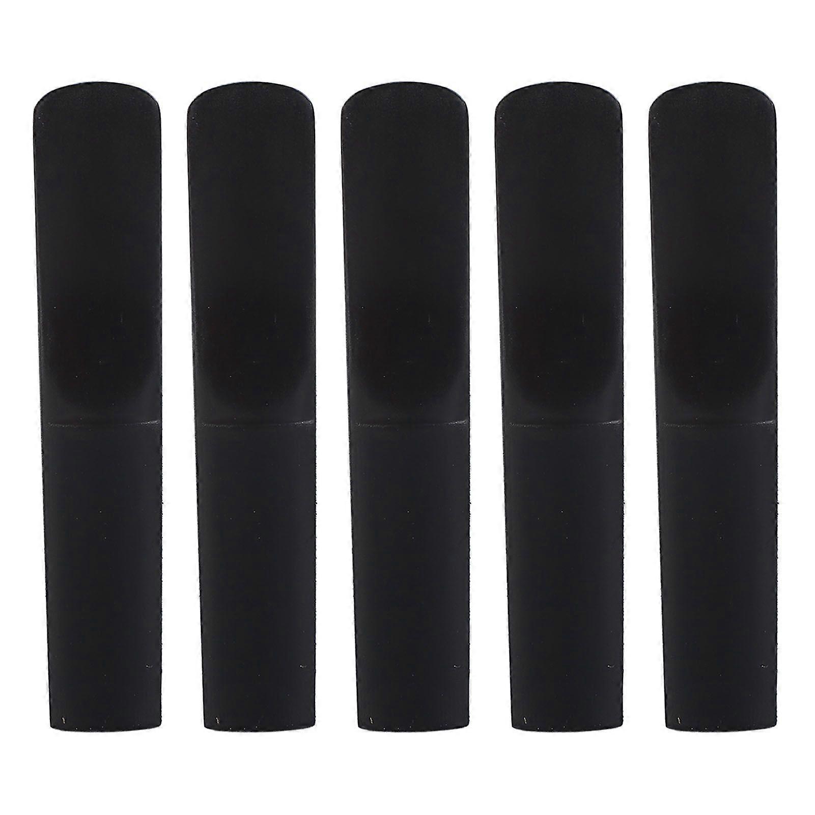 5PCS Clarinet Traditional Reeds 2.5 Strength Resin Beginner Clarinet Reeds for Practice and Performance Black