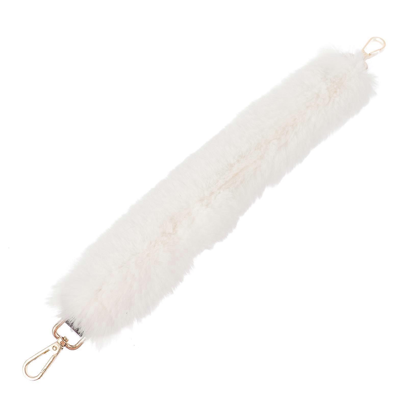 Handbag Decor Strap Replacement Function White Plush Practical Purse Strap