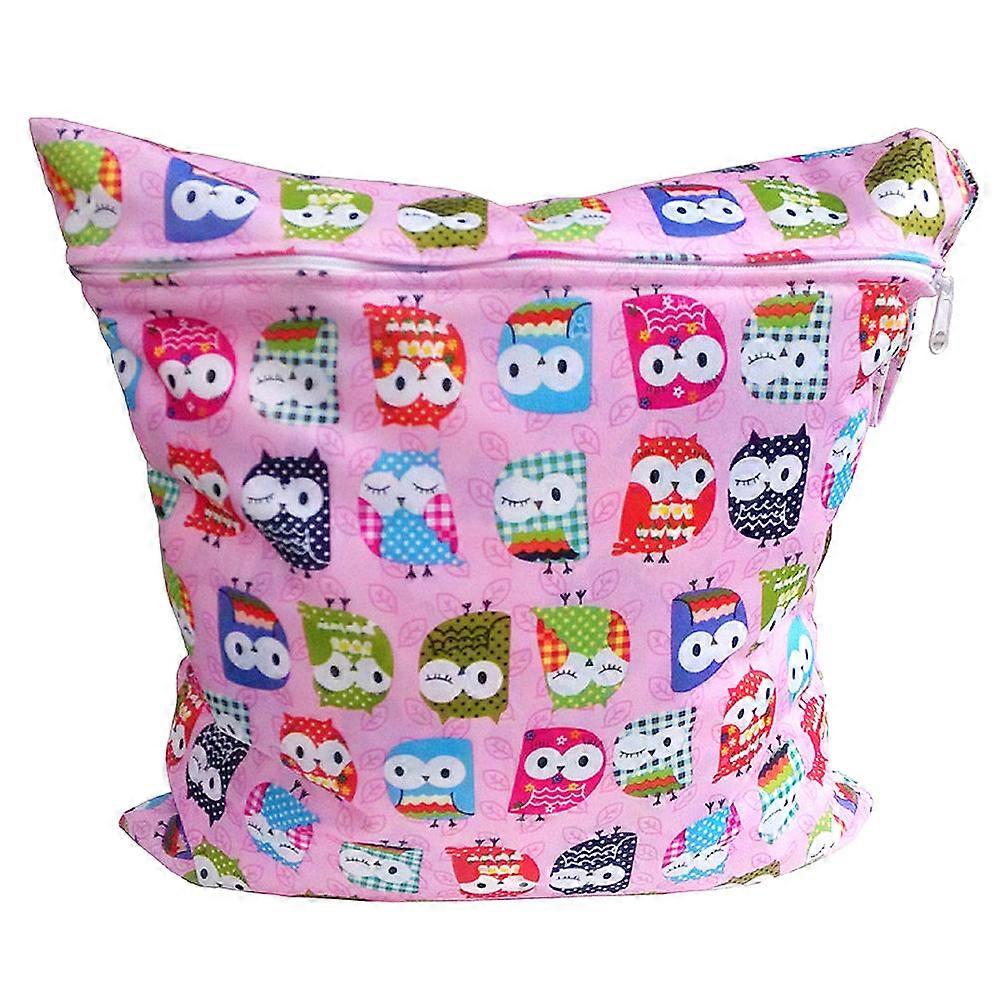 Colorful Waterproof Diaper Bag with Owl Pattern for One Baby Tote