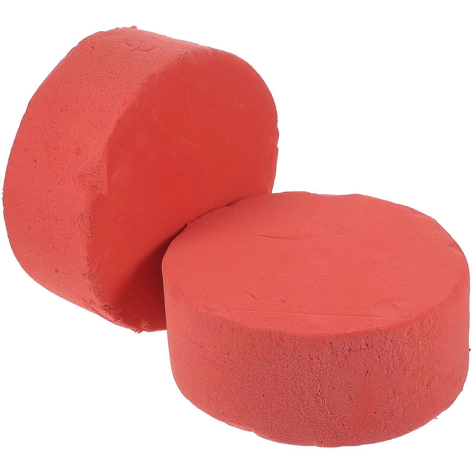 Floral Bases Round Flower Blocks for Flower Arrangements 6Pcs Red