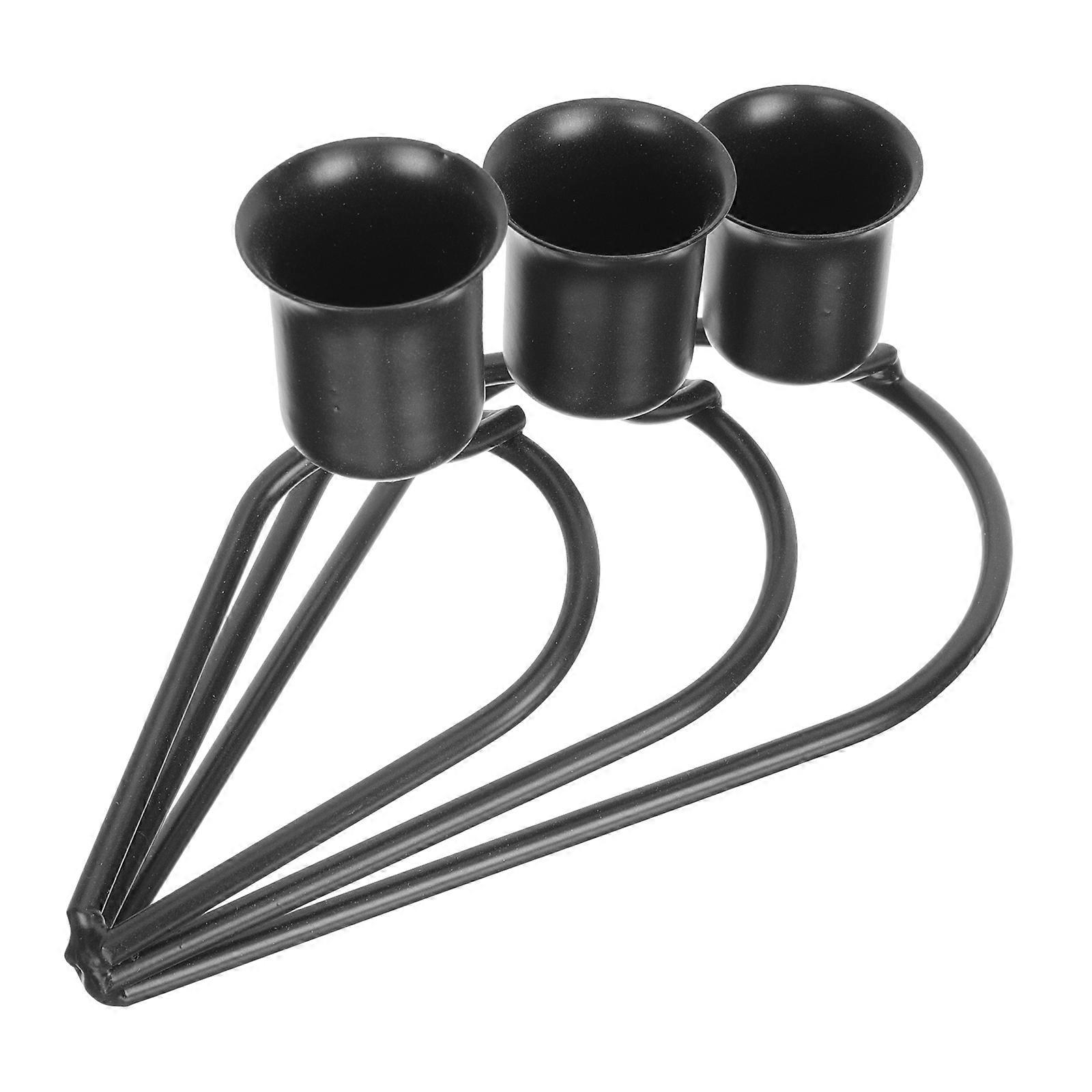 Iron Candle Stand 2Pcs Chic Candlestick for Wedding and Home