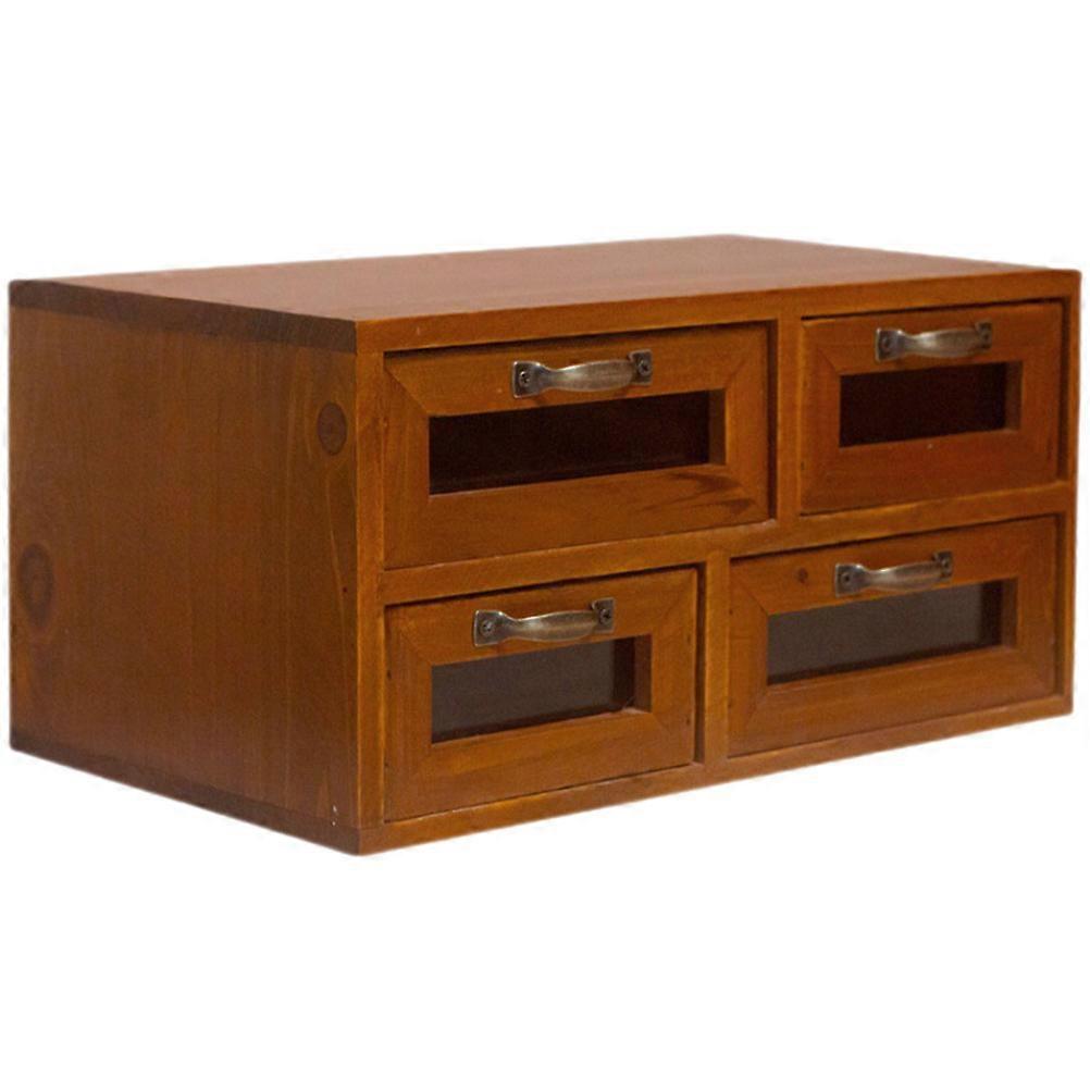 Wooden Desk Organizer for Chopsticks Storage with Drawer Boxes 2Pcs