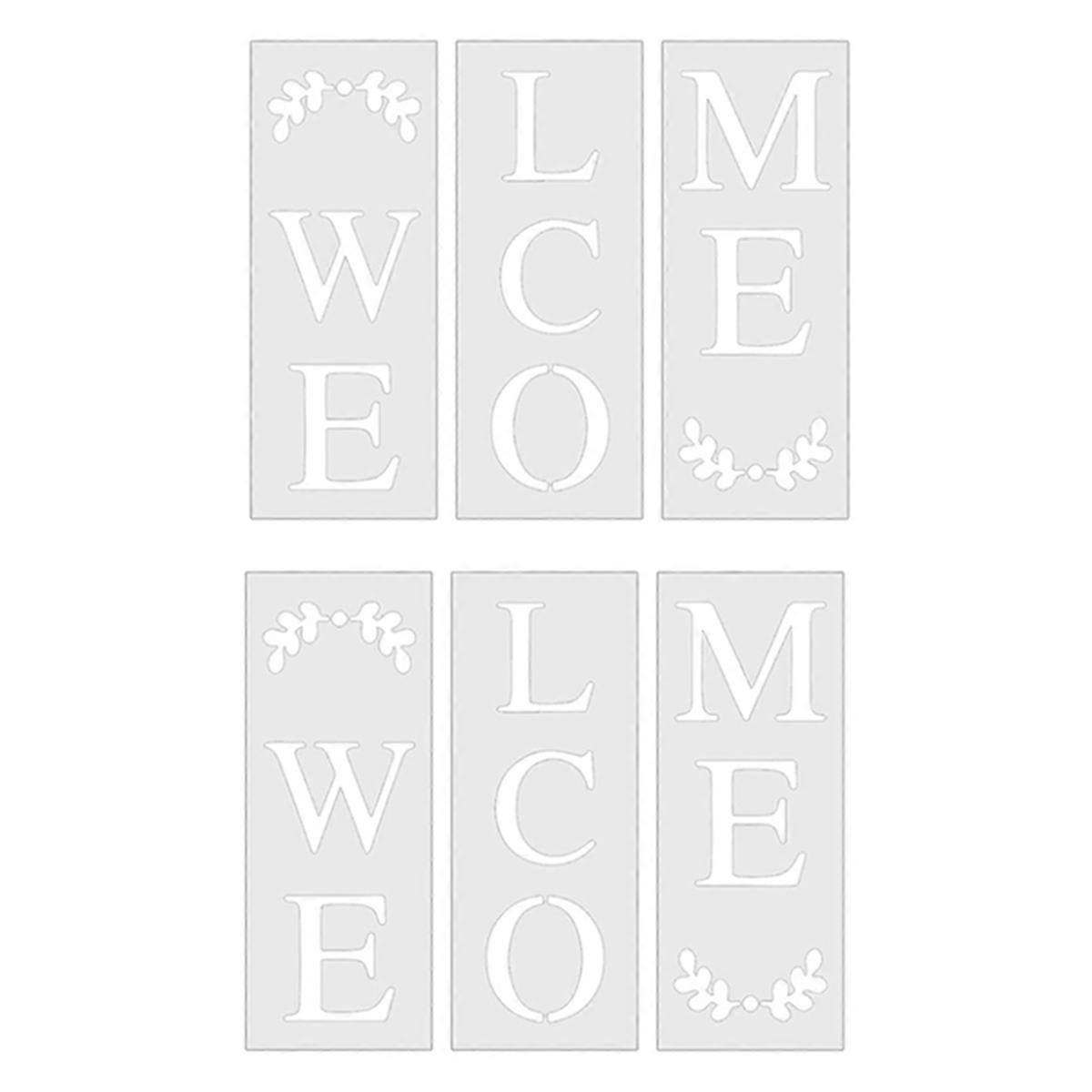 2Set Welcome Sign Welcome Stencil Kit for Front Door Welcome Sign
