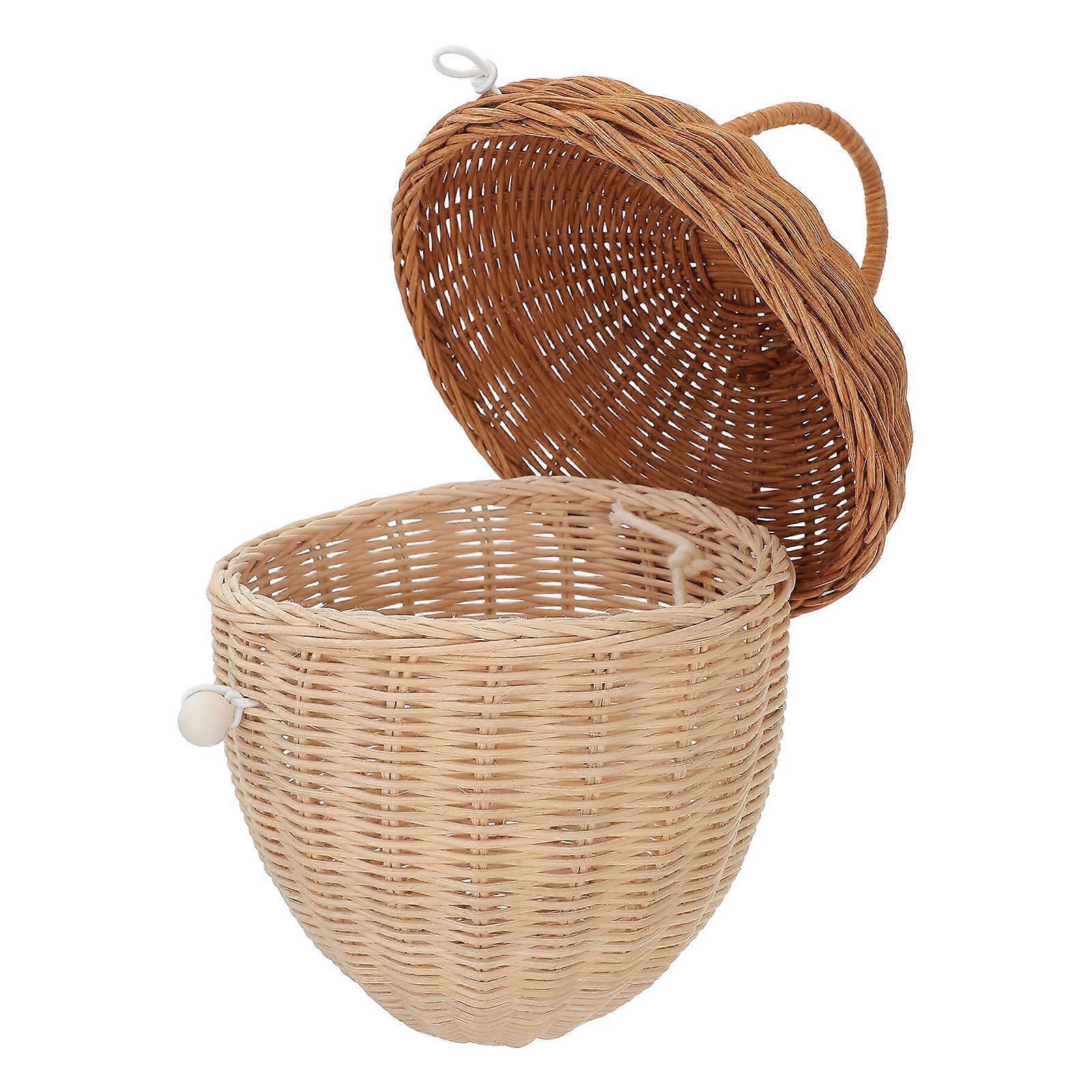 Multi-Color Rattan Toy Holder For Kids Room And Photography Props With Design 1Set