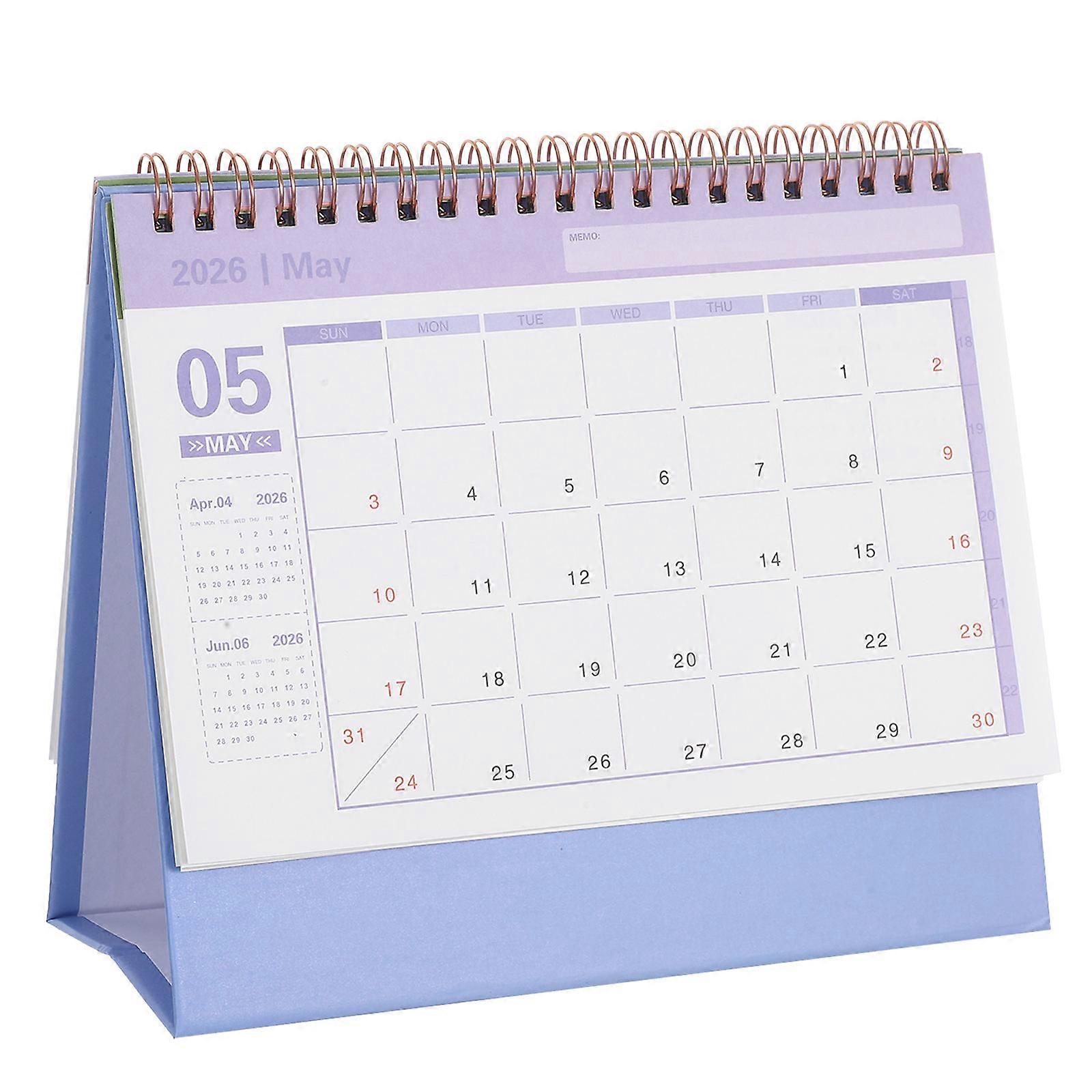 2025 2026 Lavender Desktop Calendar Perfect For Organizing Tasks At Home And Office 3Pcs