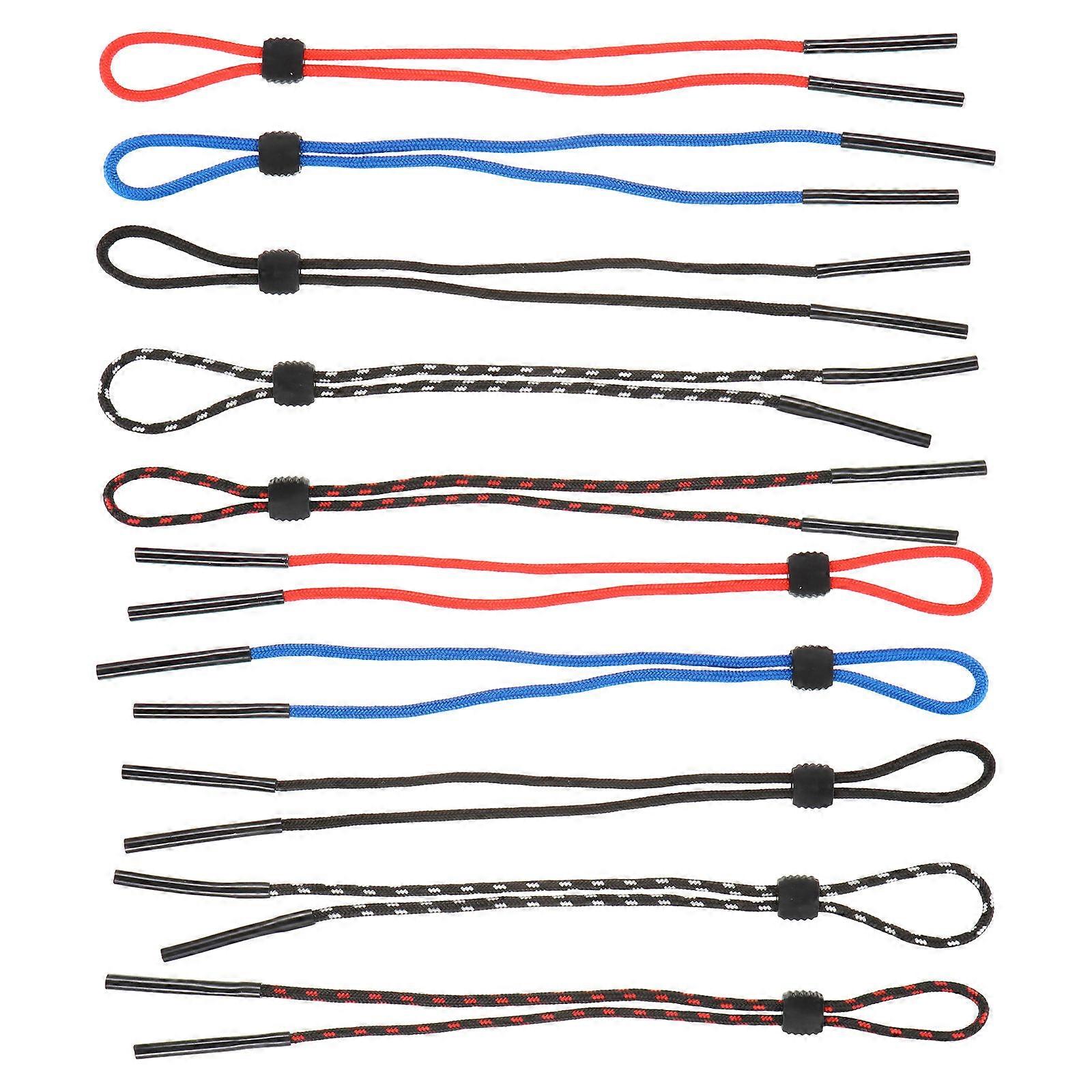 Non-Skid Eyewear String Lanyard Retainer 10Pcs For Outdoor Use Adjustable Assorted Color Comfortable Fit